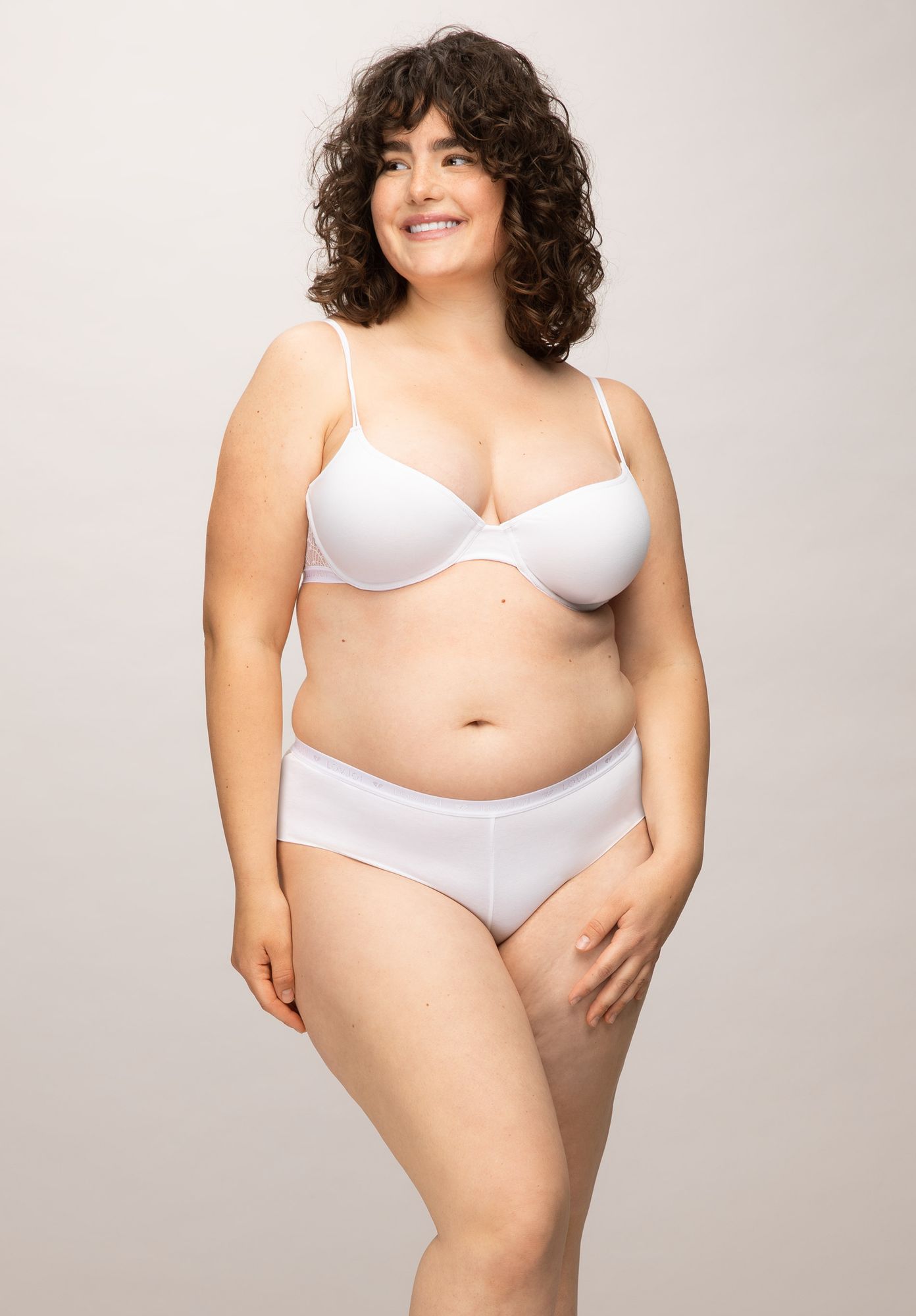 LOVJOI womens vegan Bra Windflower White