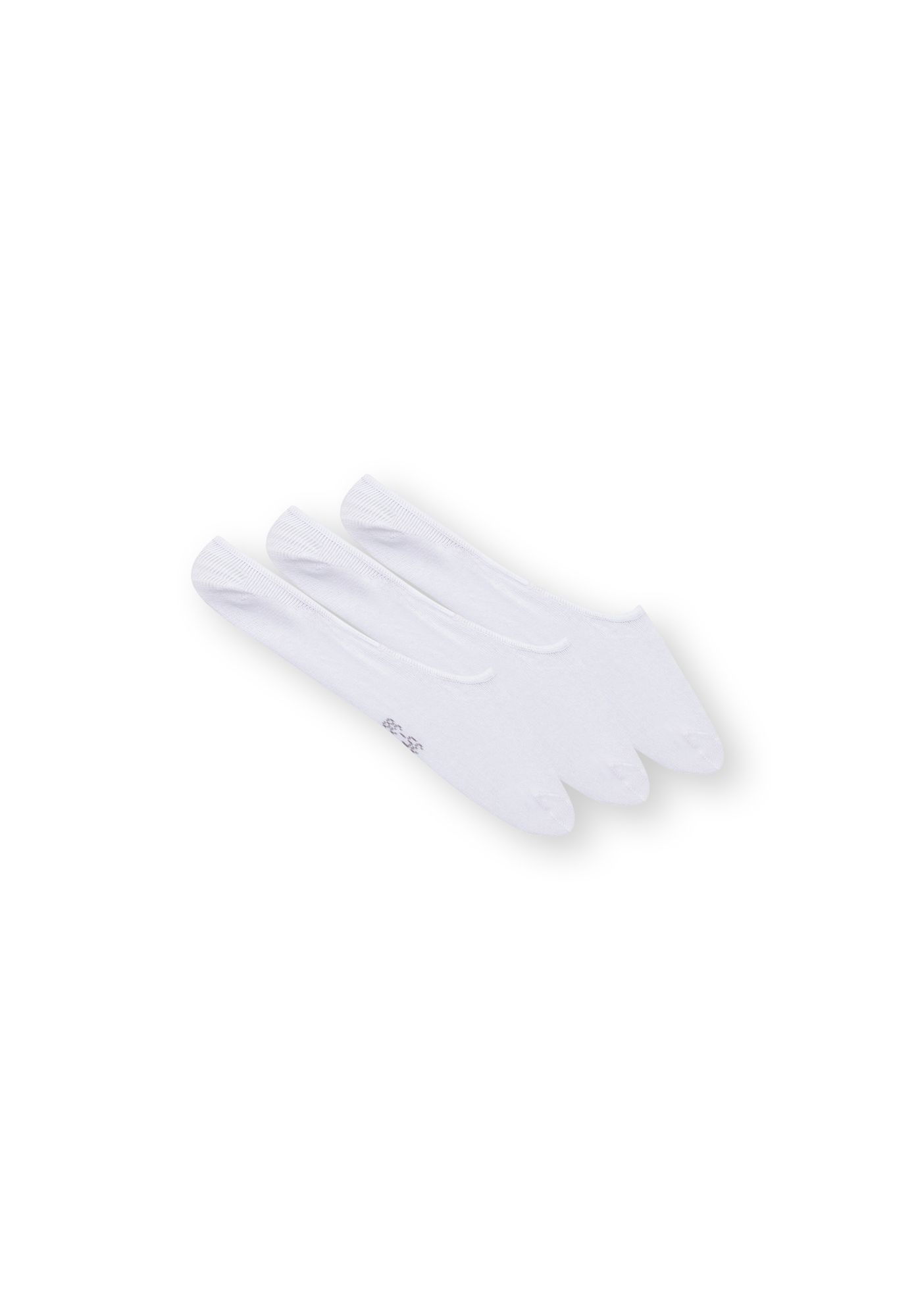 ThokkThokk 3 Pack No Show Socks White