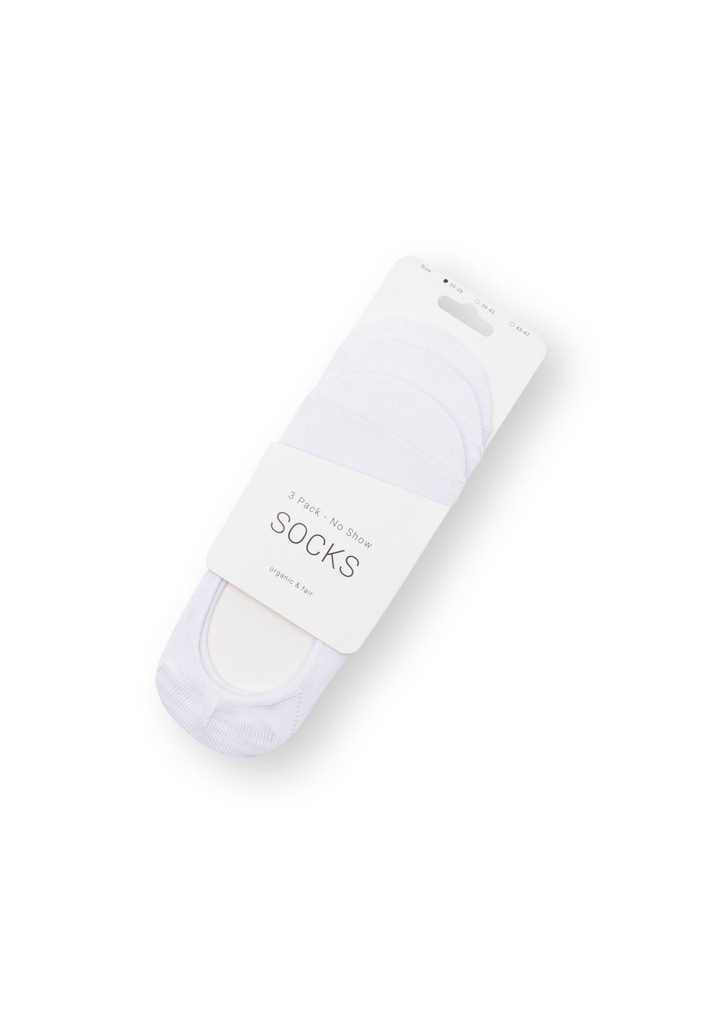 ThokkThokk 3 Pack No Show Socks White