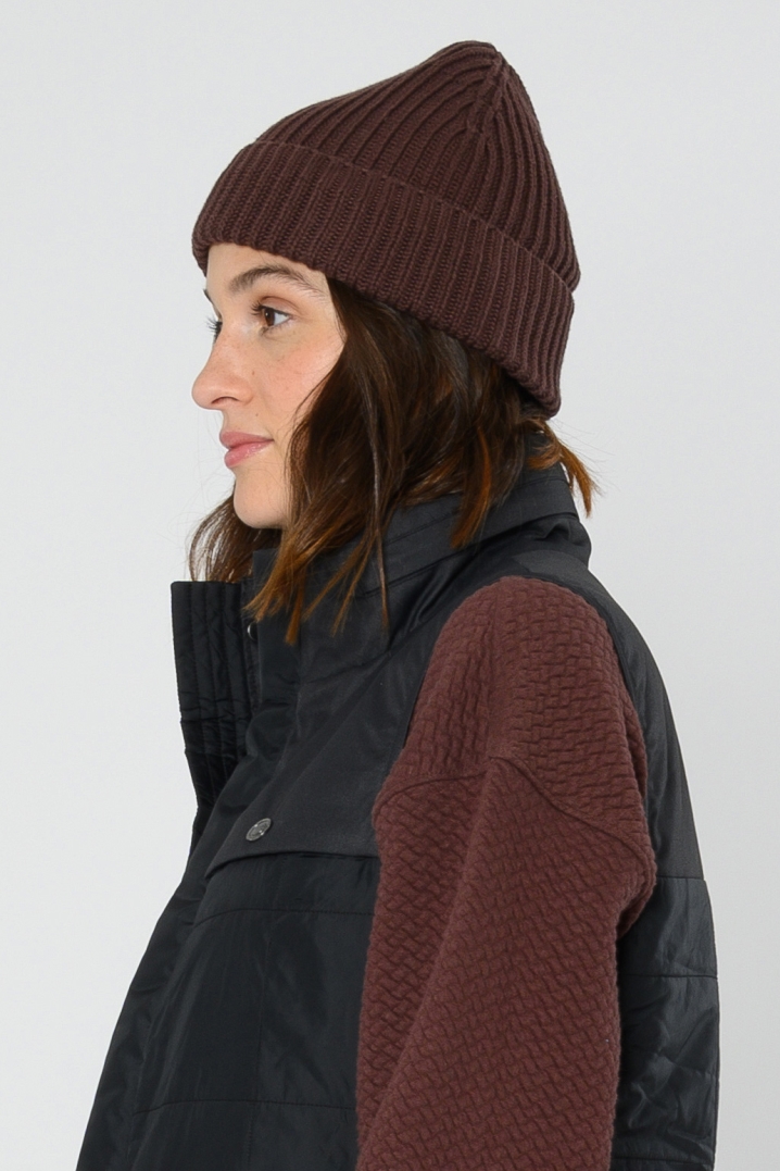 ThokkThokk men vegan Beanie Organic Cotton Deep Mahogany