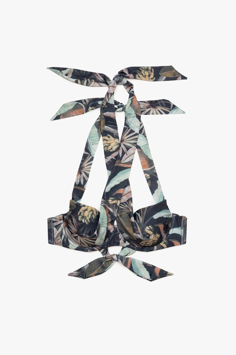 Image of LOVJOI dames vegan Bikinitop Abelia Botanical Garden Dark