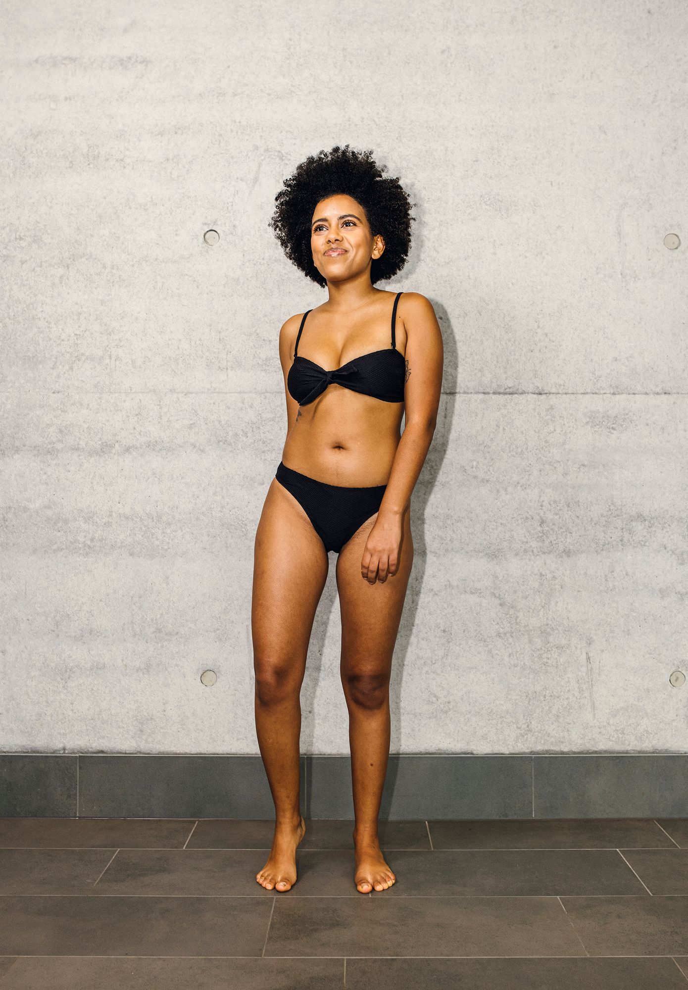 LOVJOI Bikini Slip Aminata Zwart Gestructureerd