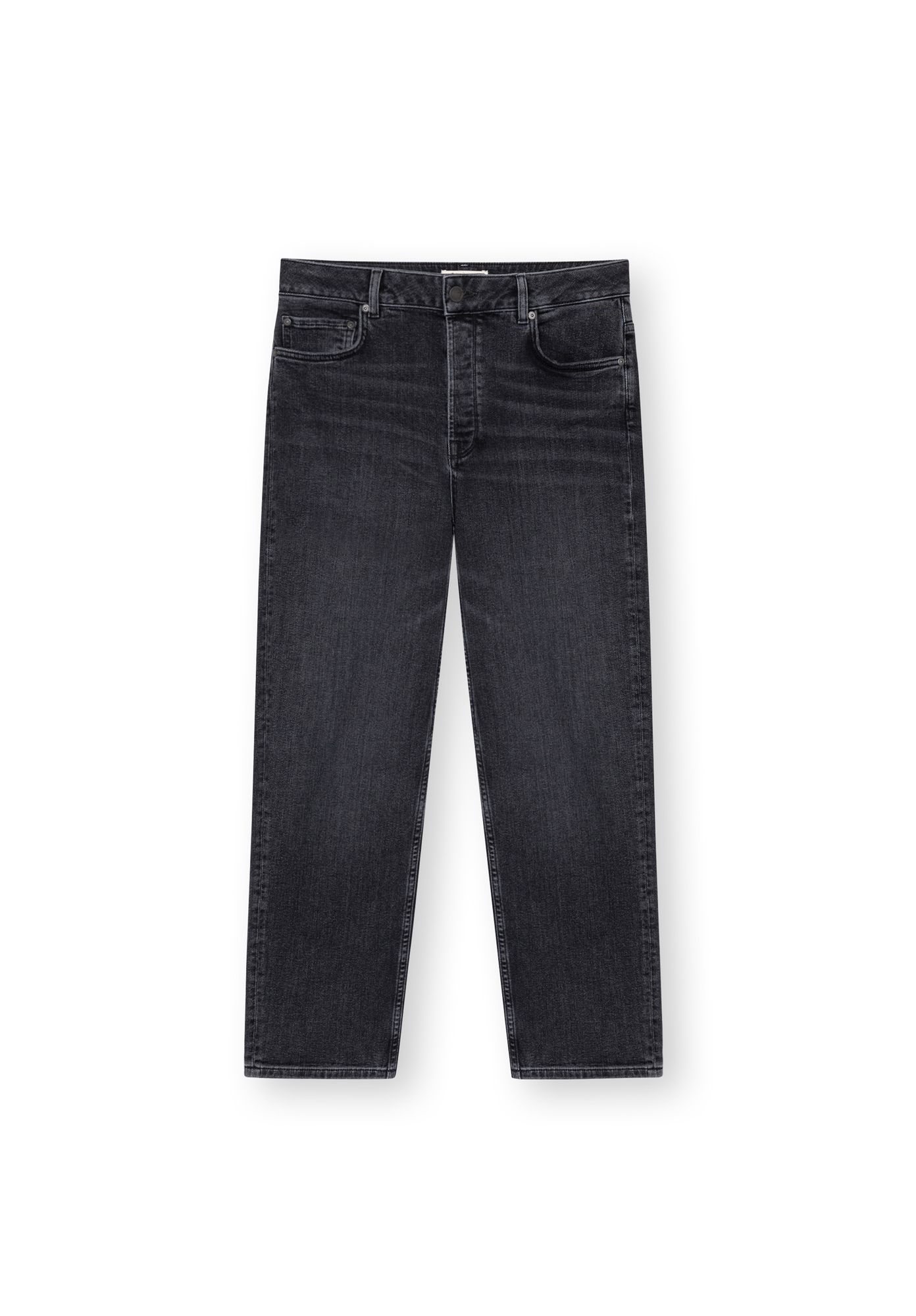 ThokkThokk womens vegan Straight Cropped Jeans Mid Grey