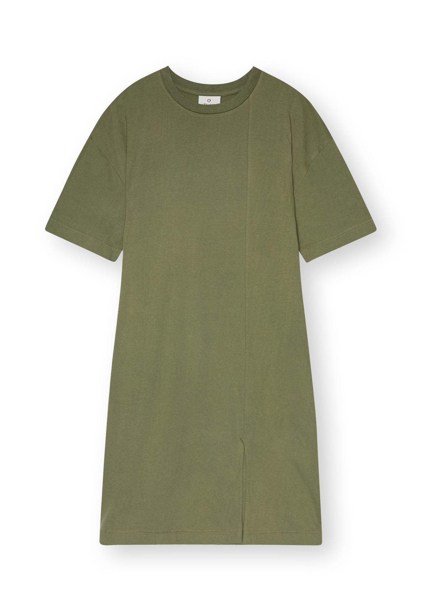 ThokkThokk womens vegan T- Shirt Dress Cypress Green