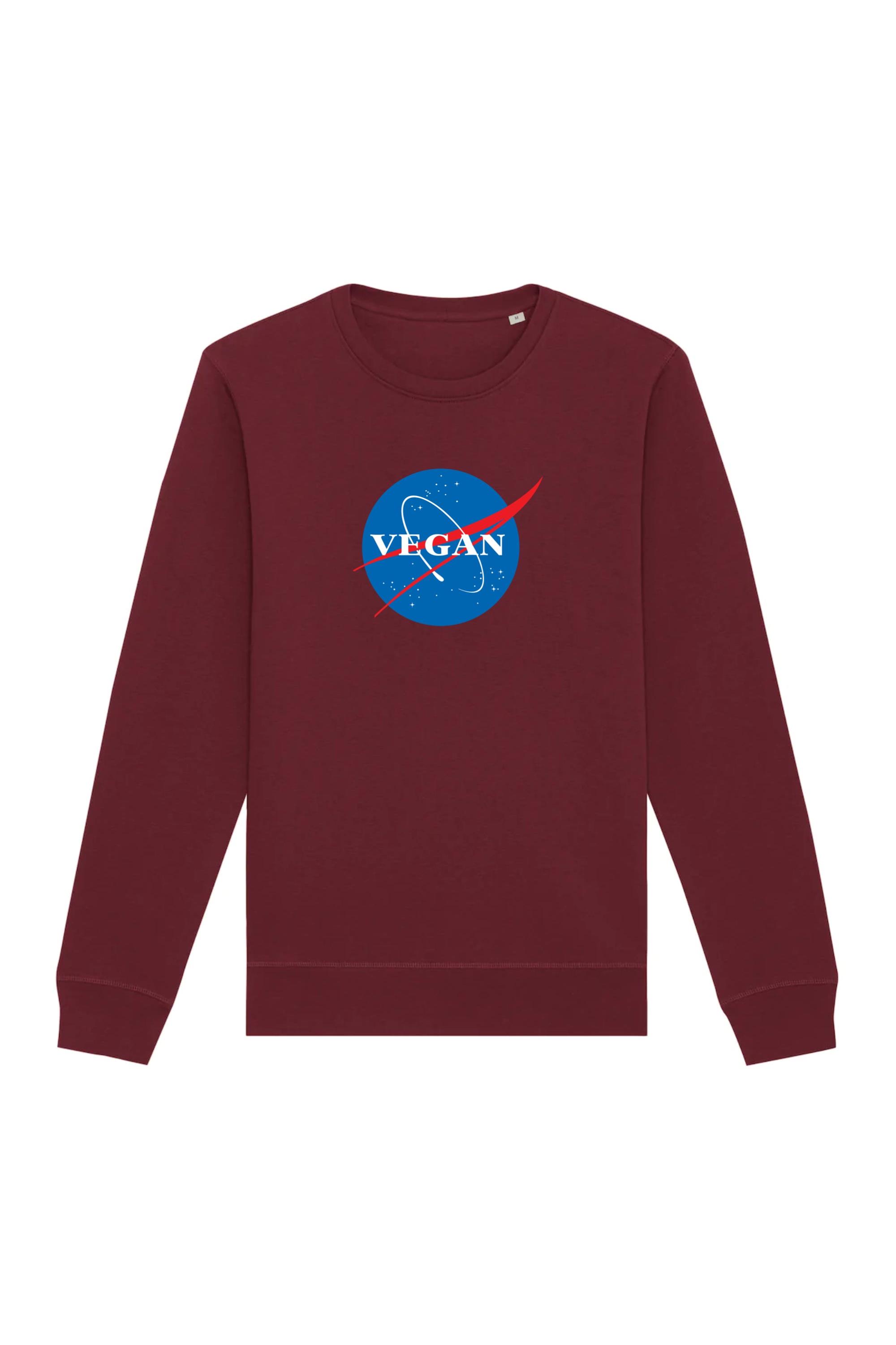 Image of Oat Milk Club dames vegan Sweatshirt Vegan Nasa Maroon