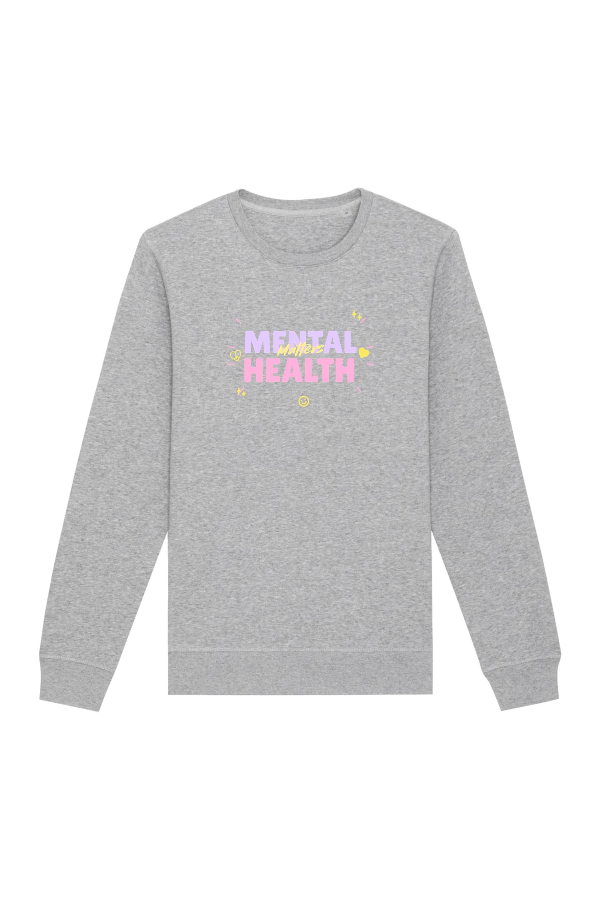 68079 - Damen vegan Sweatshirt Mental Health Matters Grau