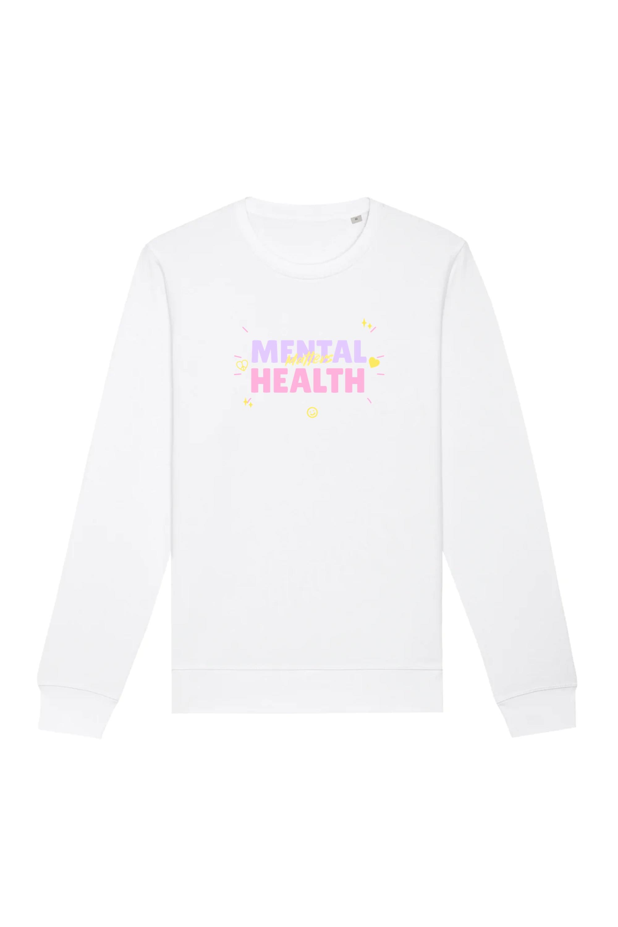 Image of Oat Milk Club dames vegan Sweatshirt Mental Health Matters Wit