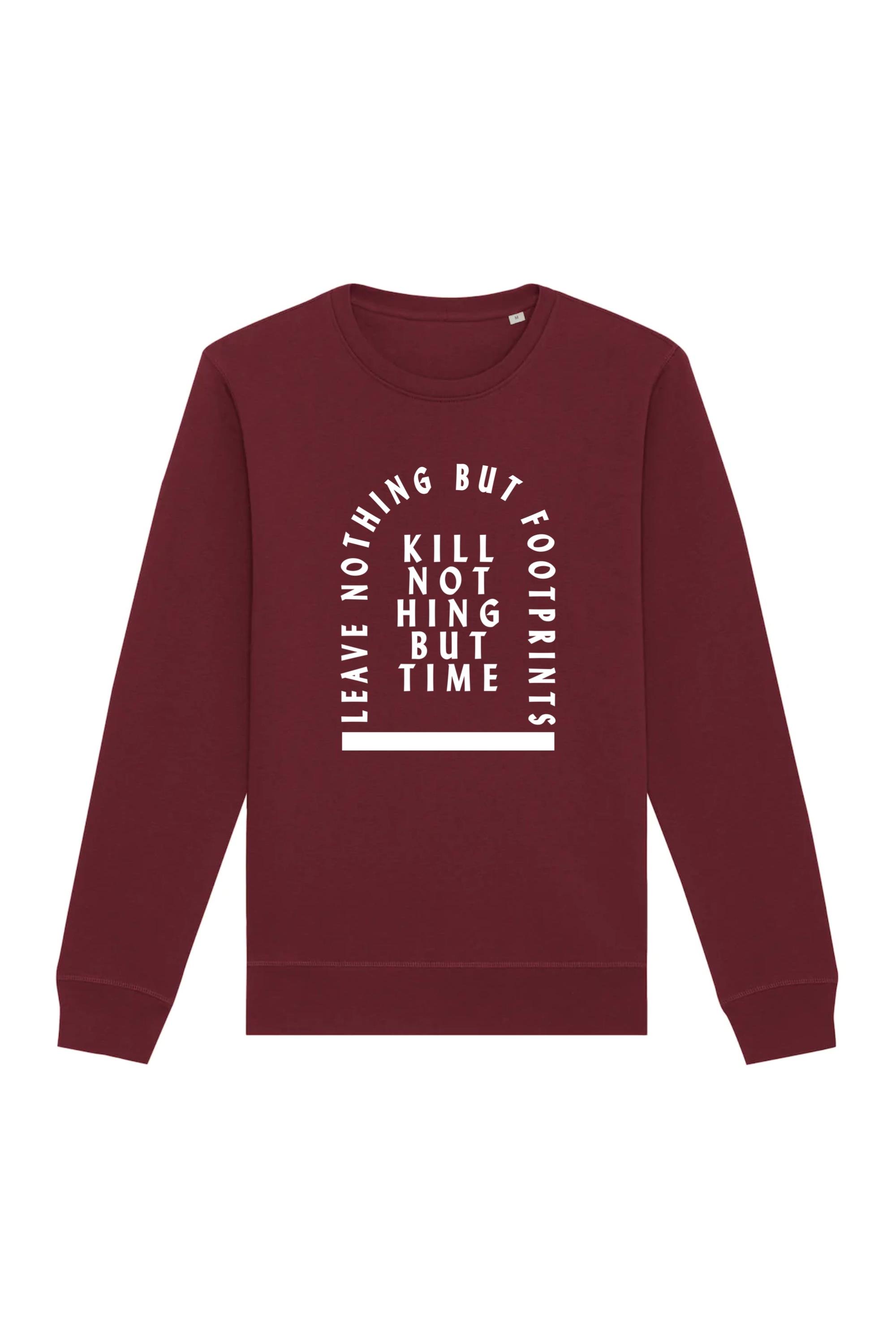 Oat Milk Club Damen vegan Sweatshirt Kill Nothing But Time Bordeaux
