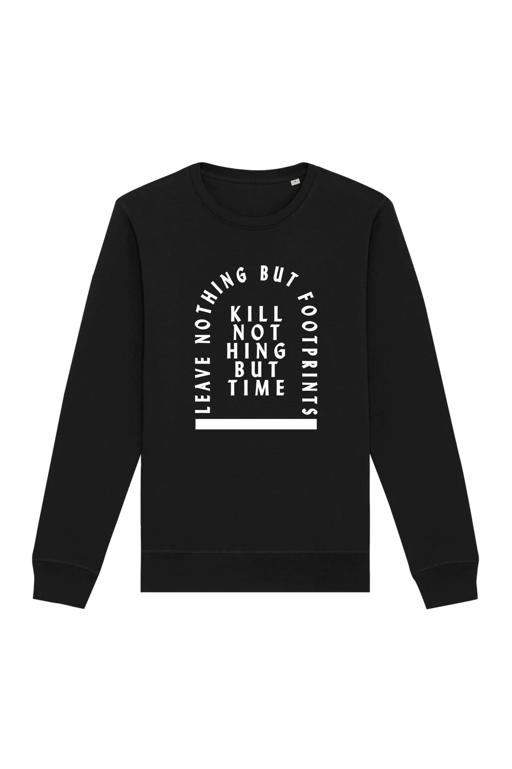Image of Oat Milk Club dames vegan Sweatshirt Kill Nothing But Time Zwart