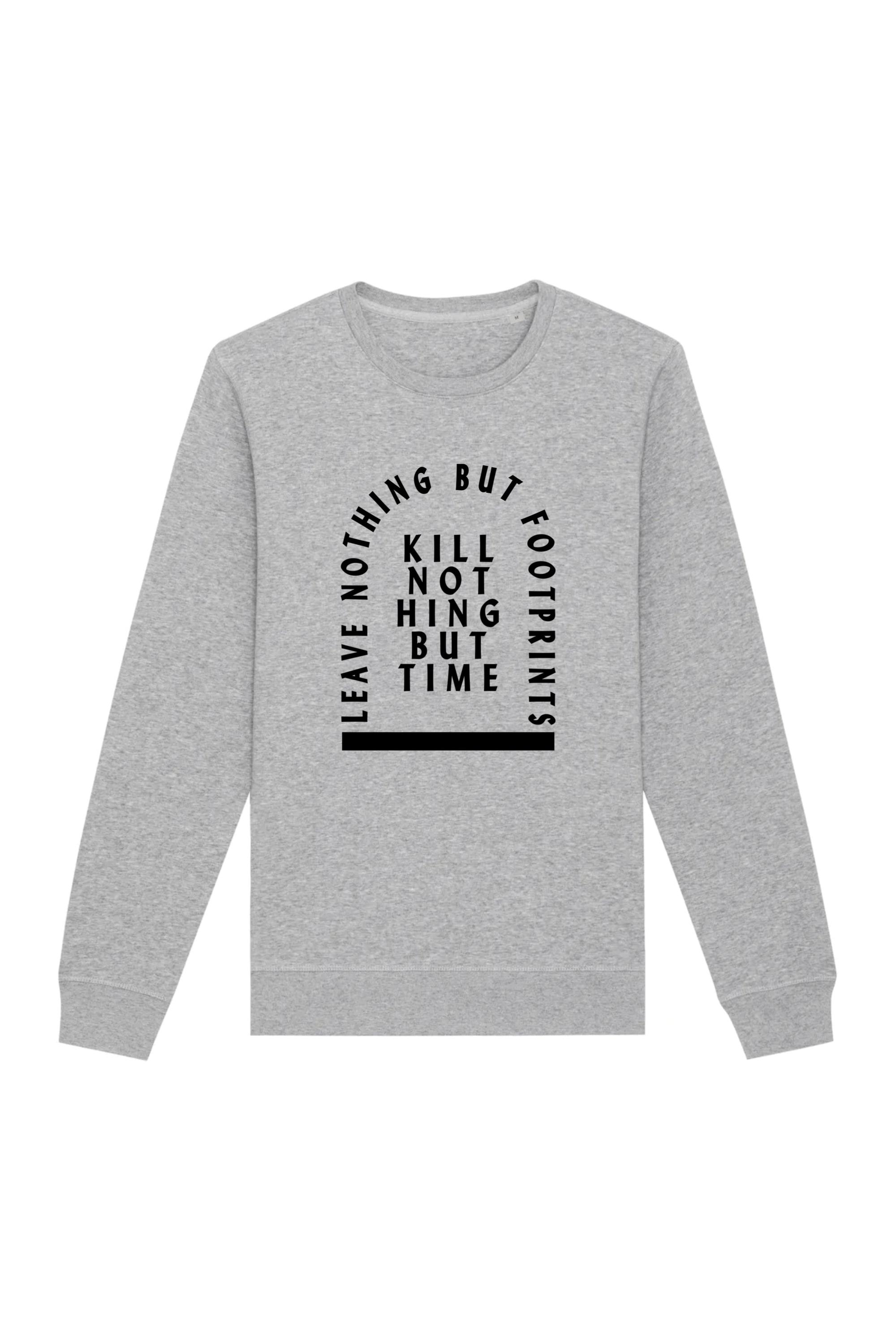 Image of Oat Milk Club dames vegan Sweatshirt Kill Nothing But Time Grijs