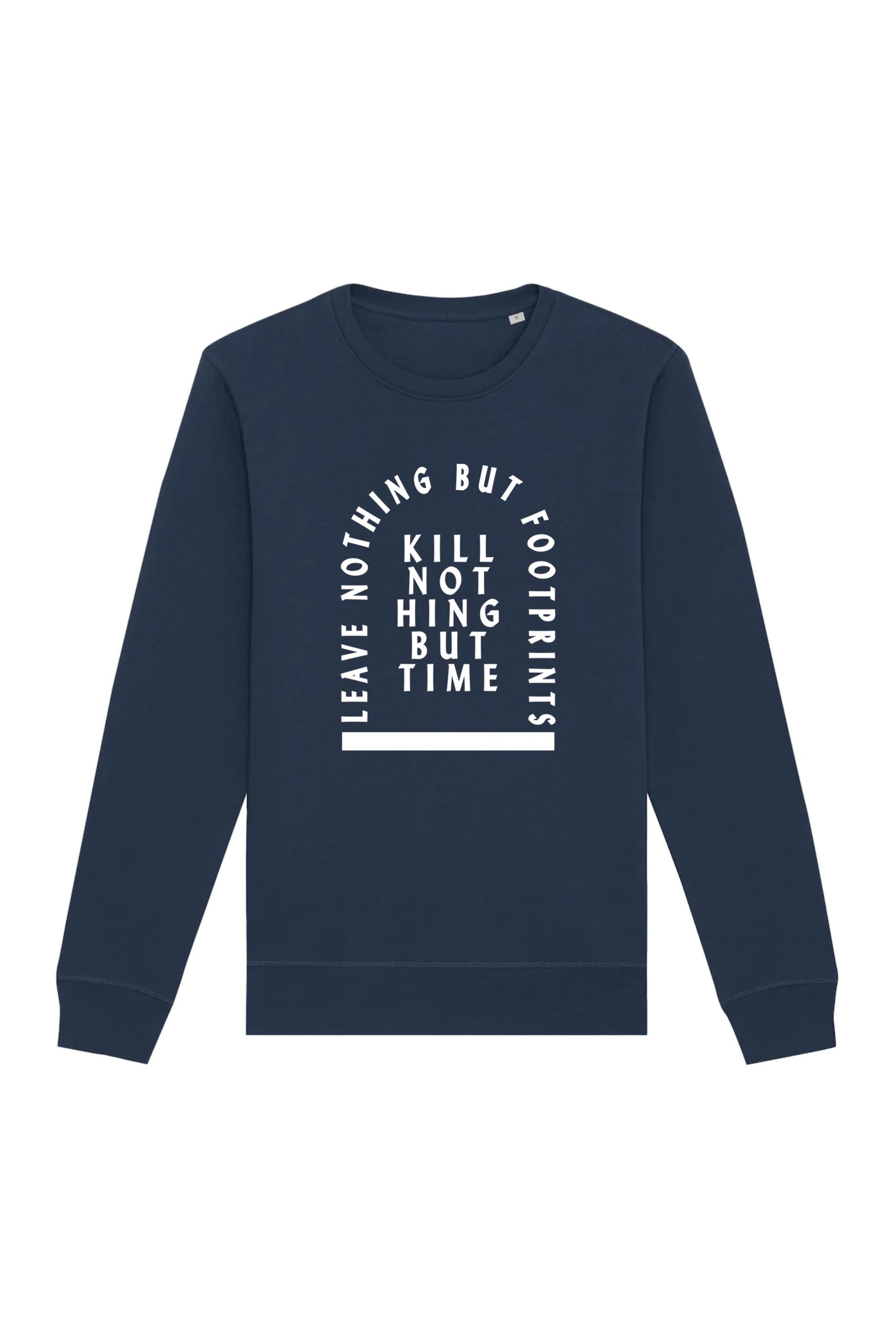 Image of Oat Milk Club dames vegan Sweatshirt Kill Nothing But Time Navy