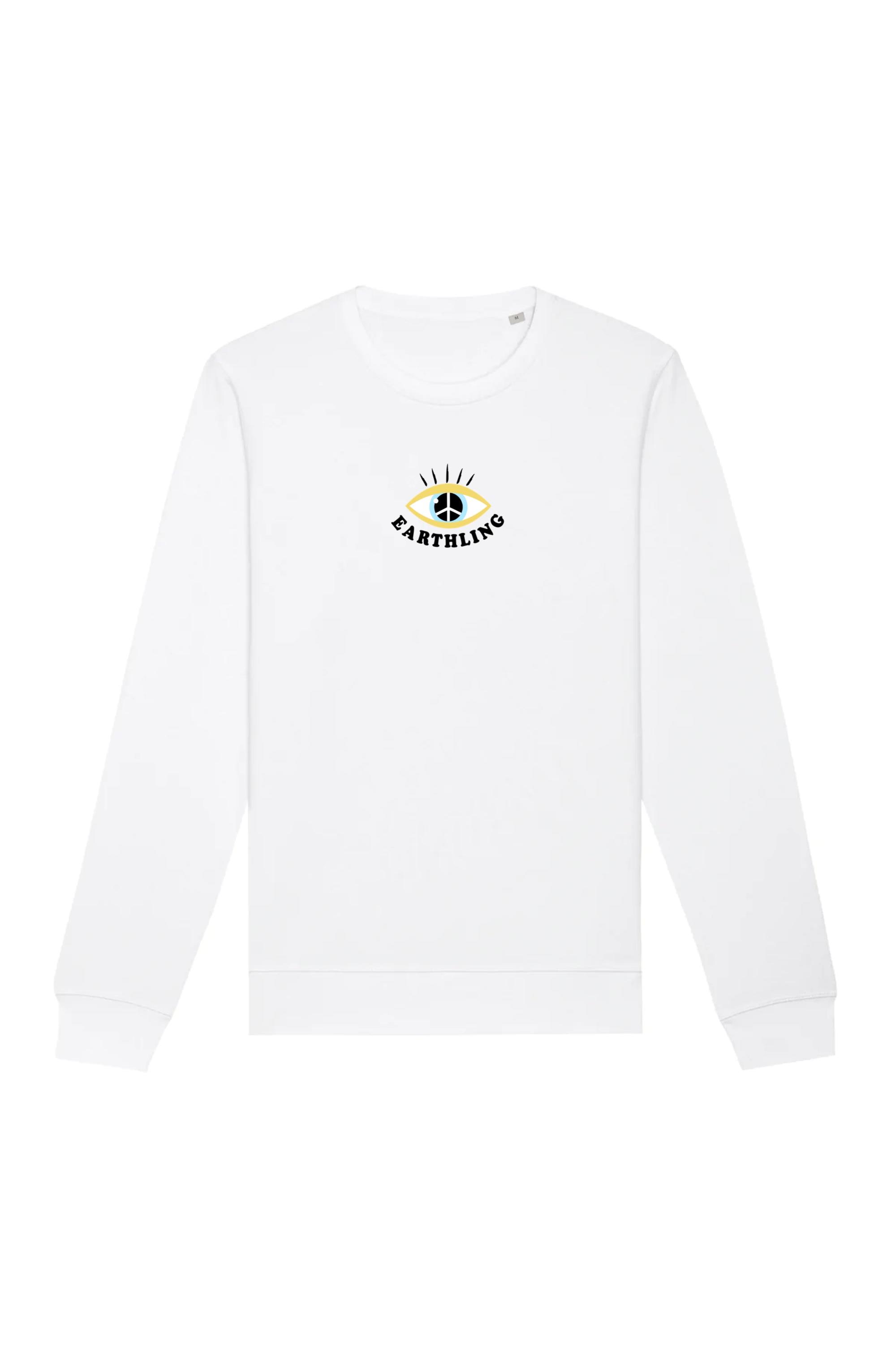 Image of Oat Milk Club dames vegan Sweatshirt Earthling Wit
