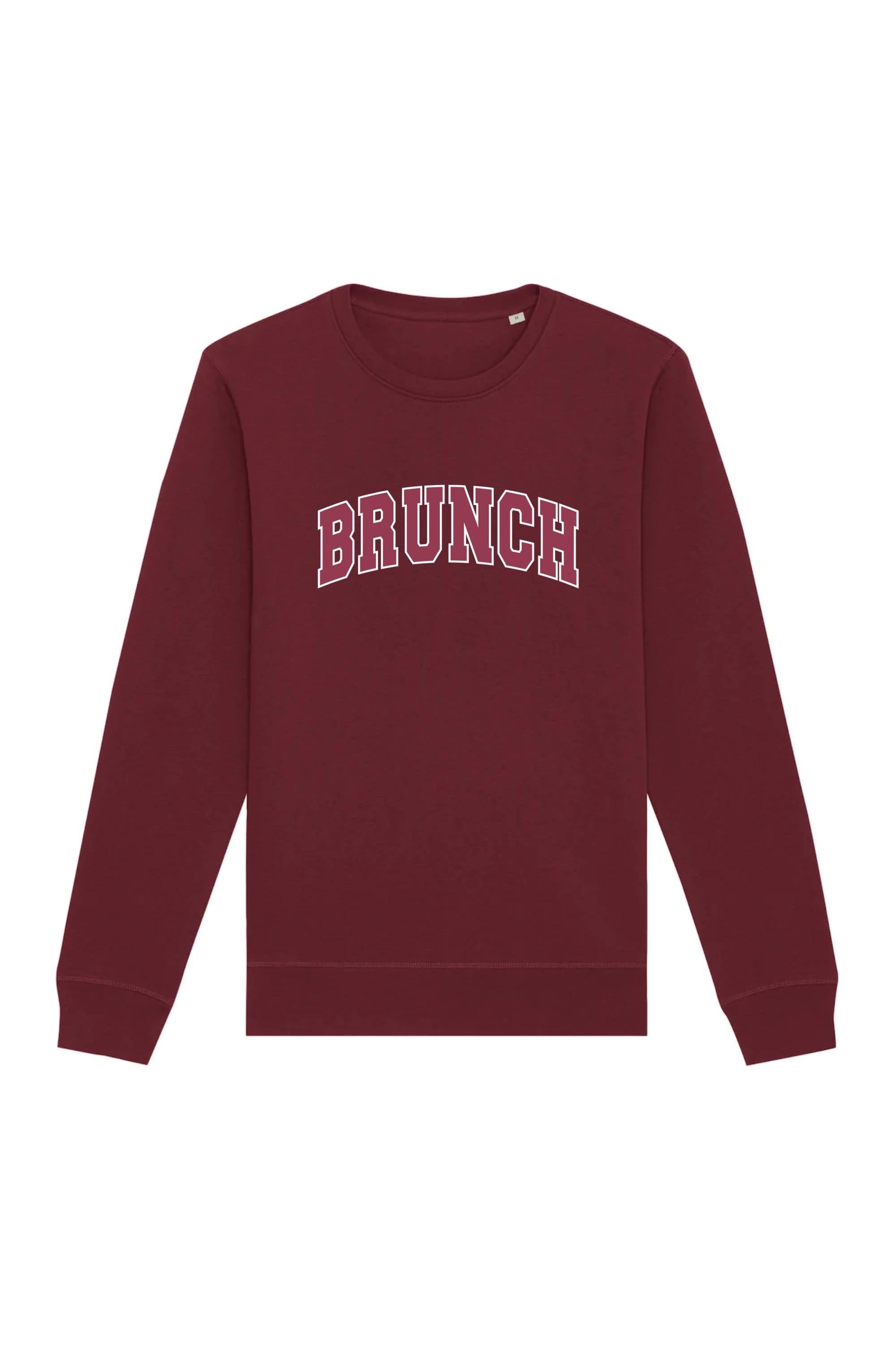 Image of Oat Milk Club dames vegan Sweatshirt Brunch Bordeaux