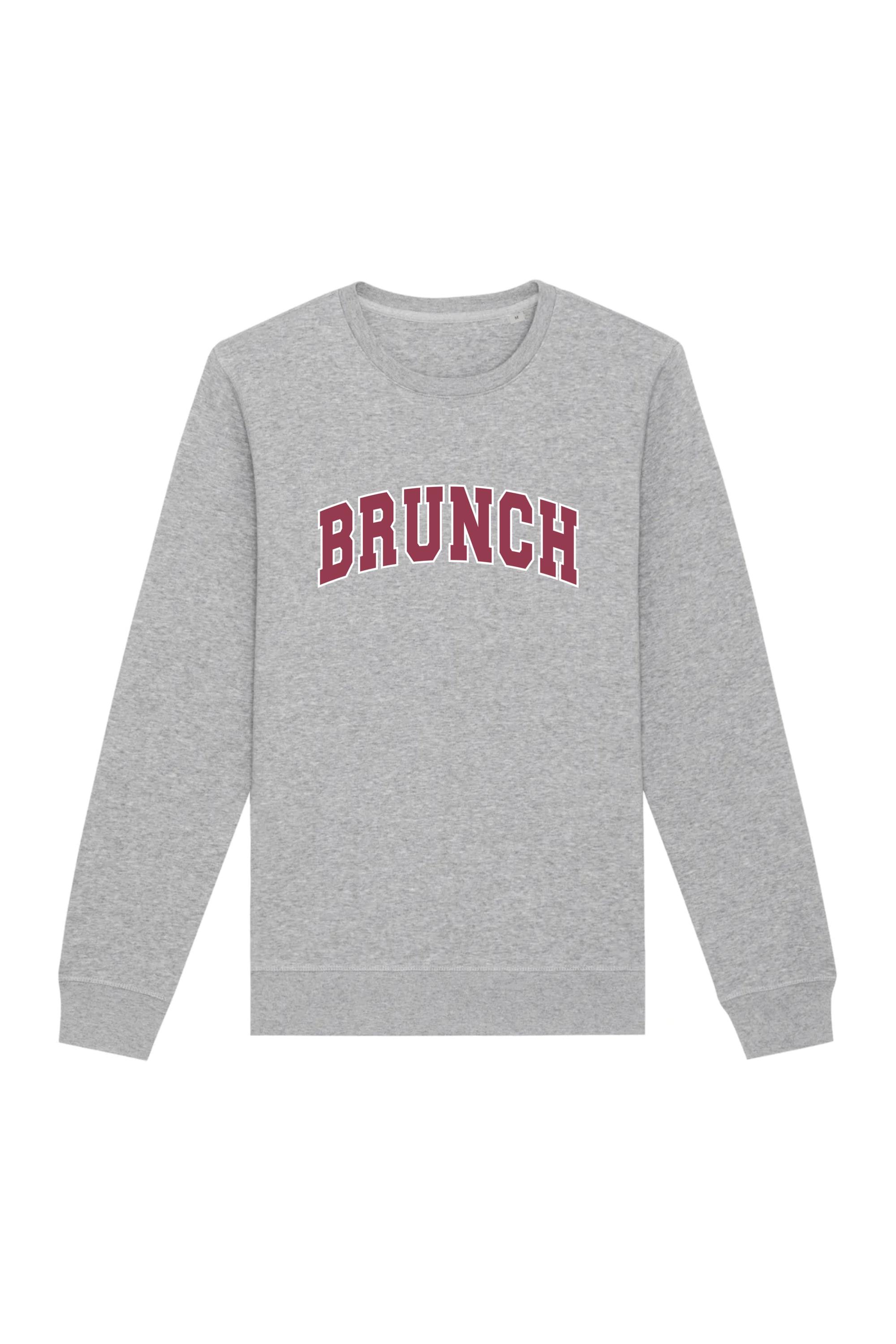 Image of Oat Milk Club dames vegan Sweatshirt Brunch Grijs