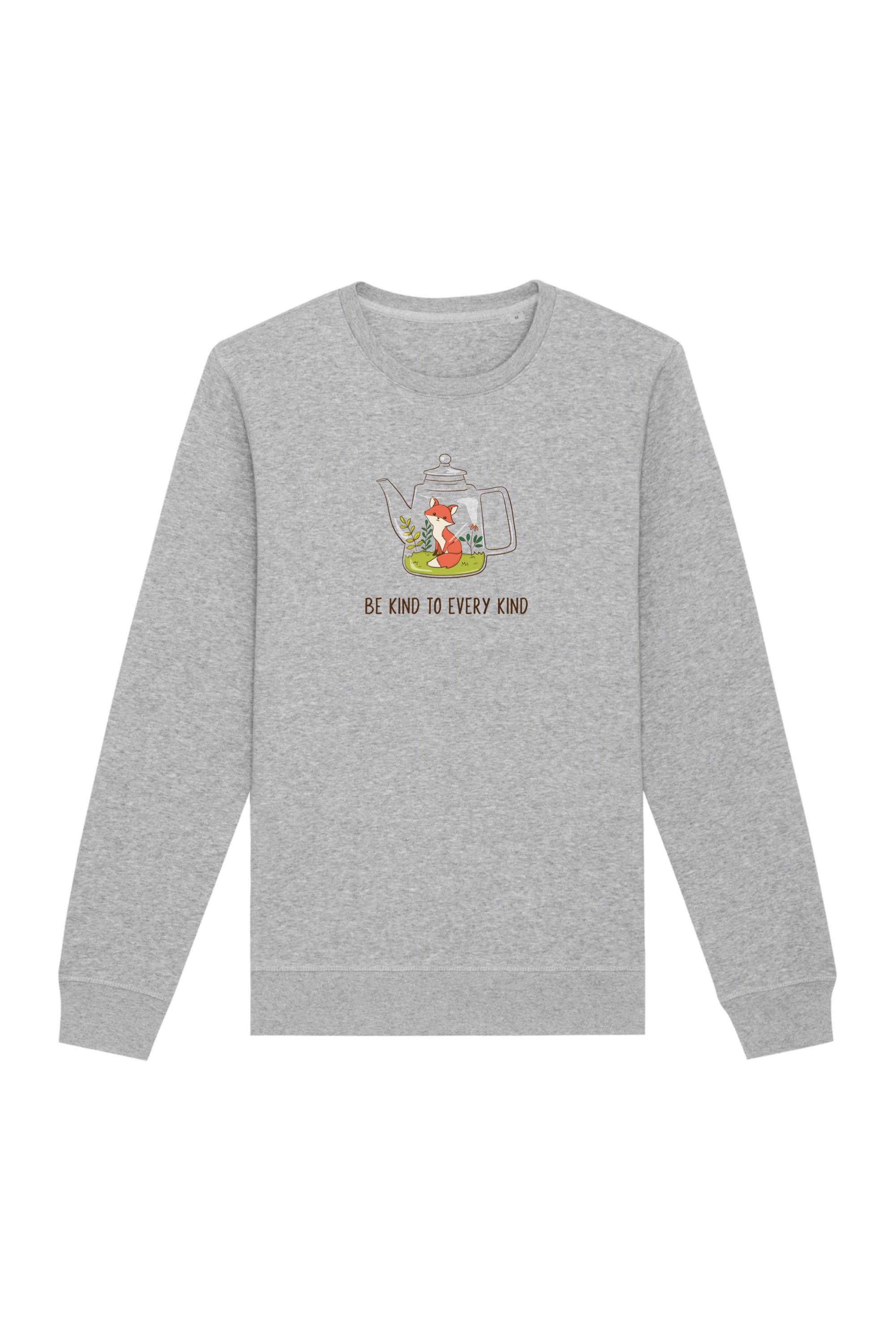Image of Oat Milk Club dames vegan Sweatshirt Be Kind To Every Kind Grijs