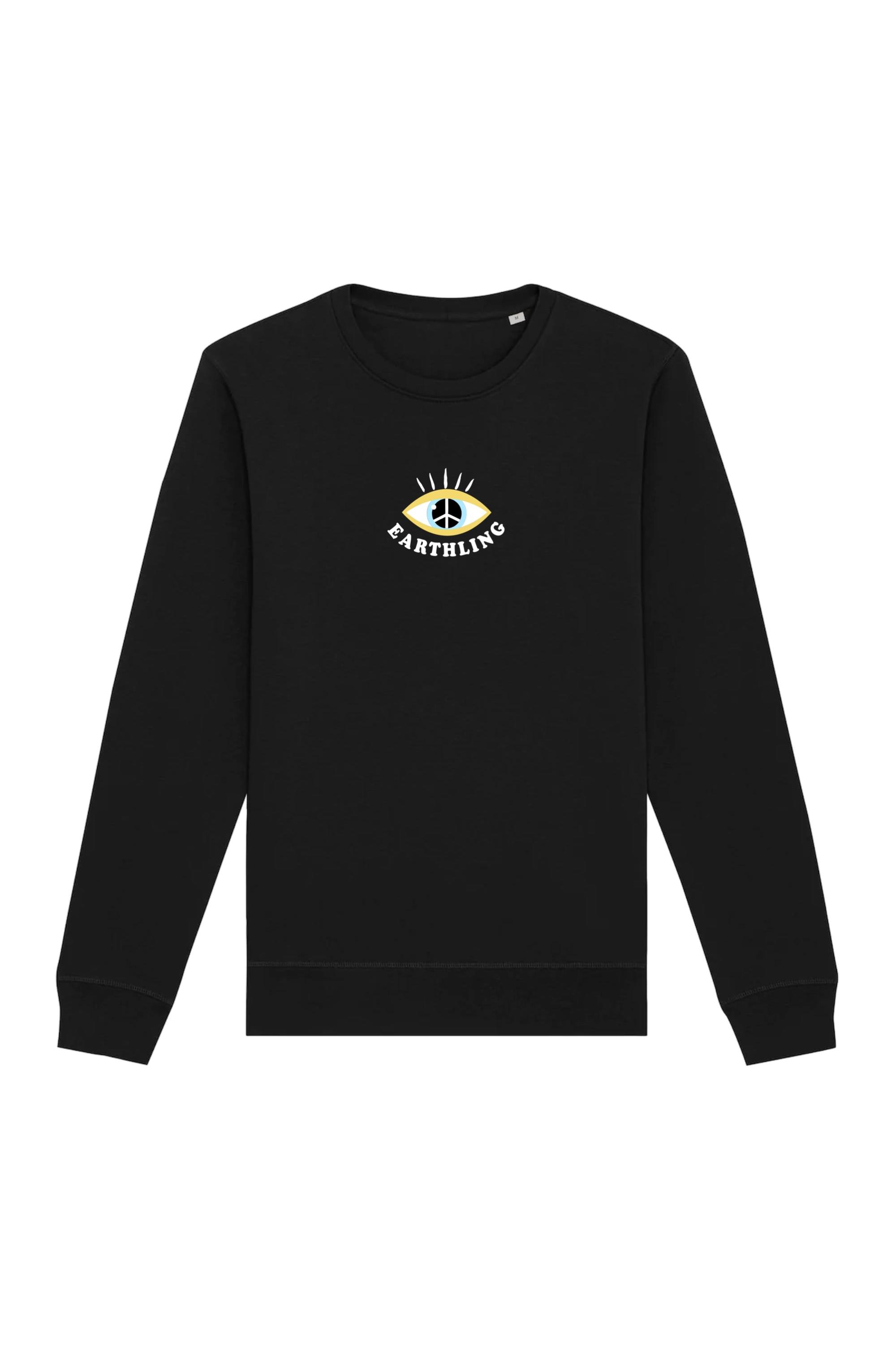 Image of Oat Milk Club dames vegan Sweatshirt Earthling Zwart