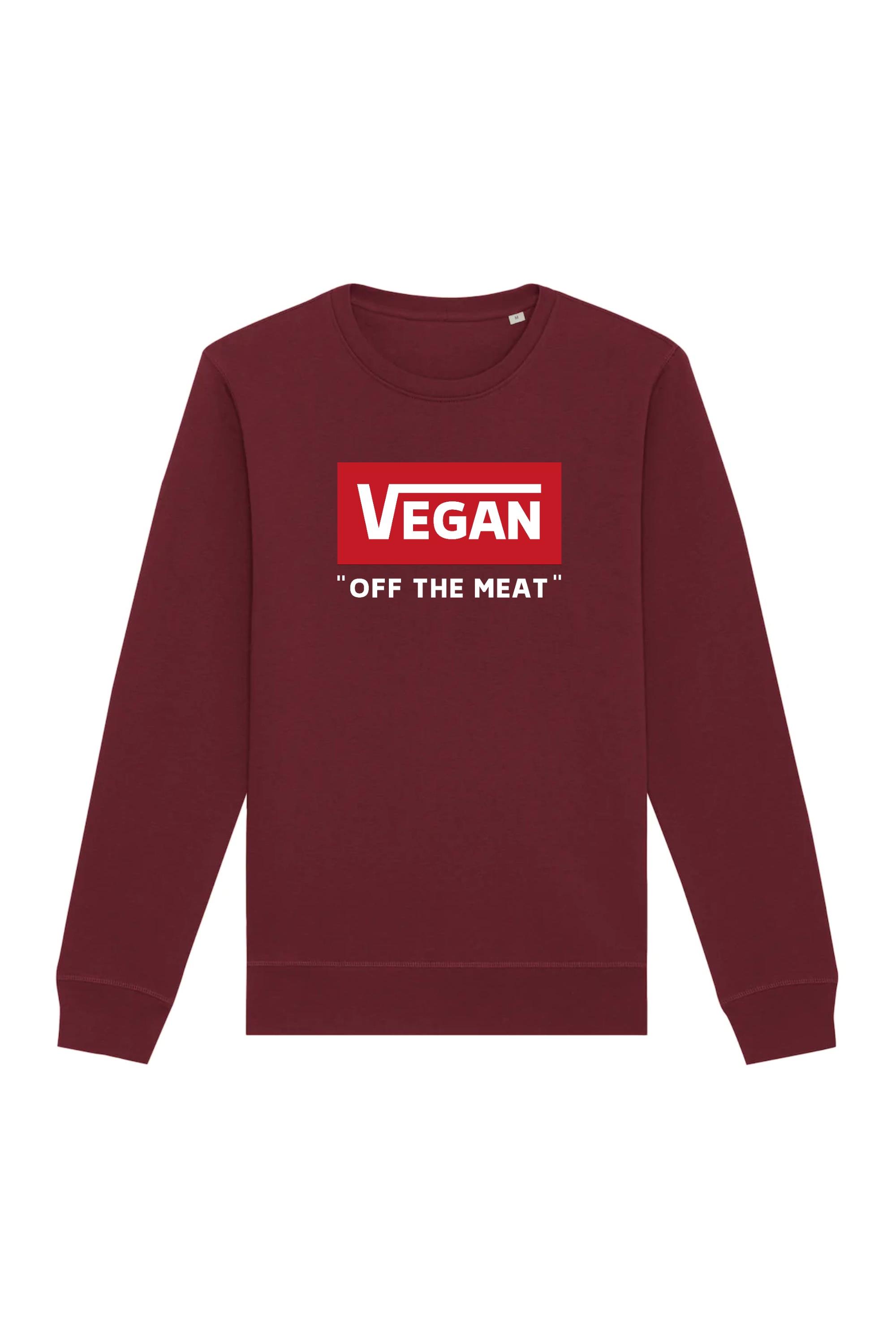 Image of Oat Milk Club dames vegan Sweatshirt Off The Meat Bordeaux