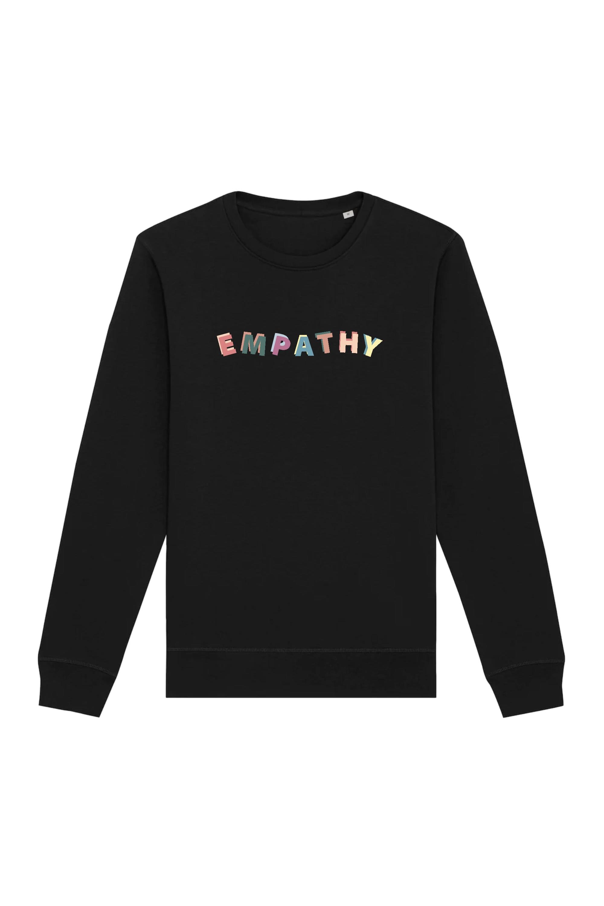 Image of Oat Milk Club dames vegan Sweatshirt Empathy Zwart