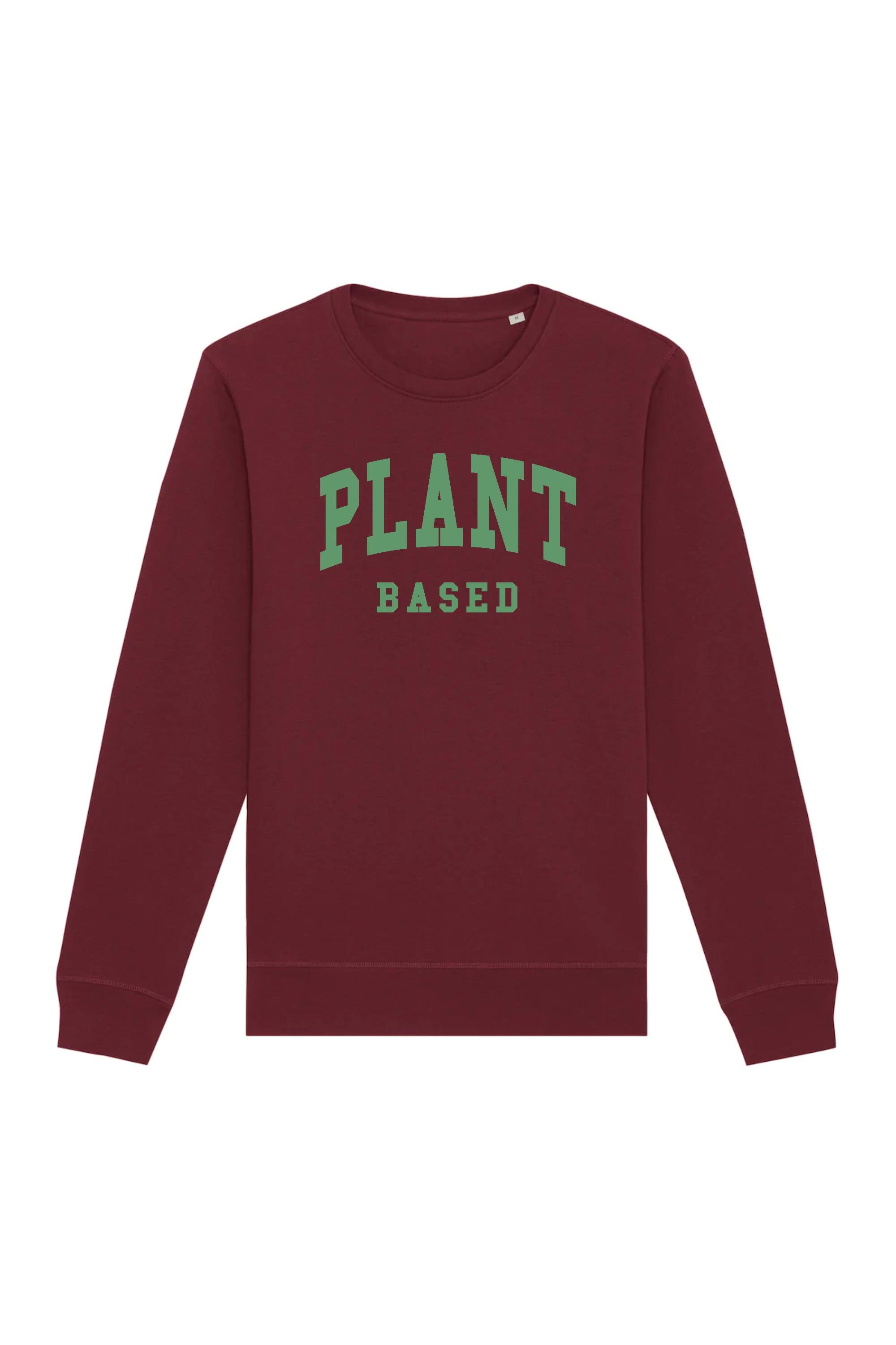 Image of Oat Milk Club dames vegan Sweatshirt Plant Based Bordeaux