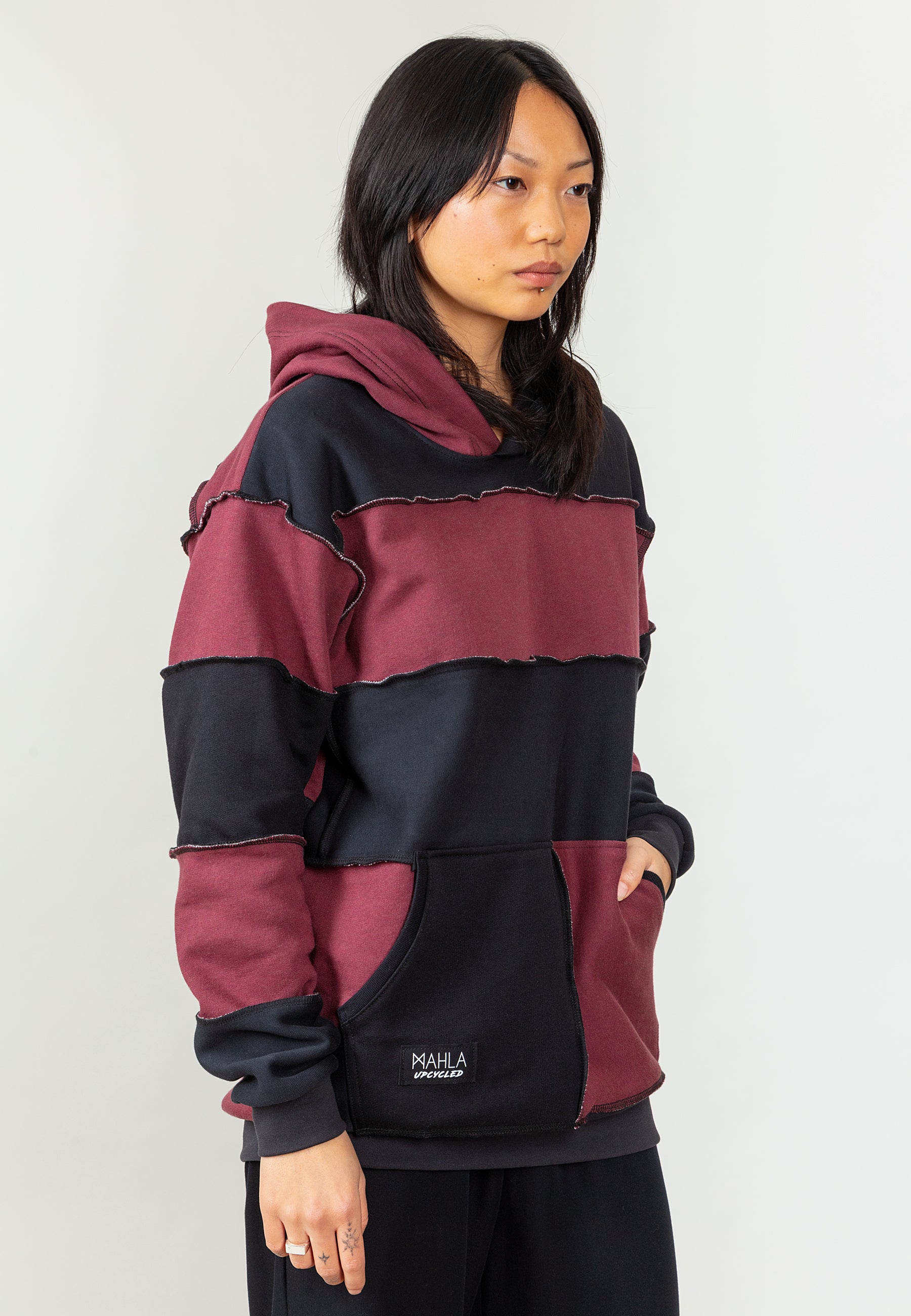 MAHLA womens vegan Polly Patchwork Hoodie