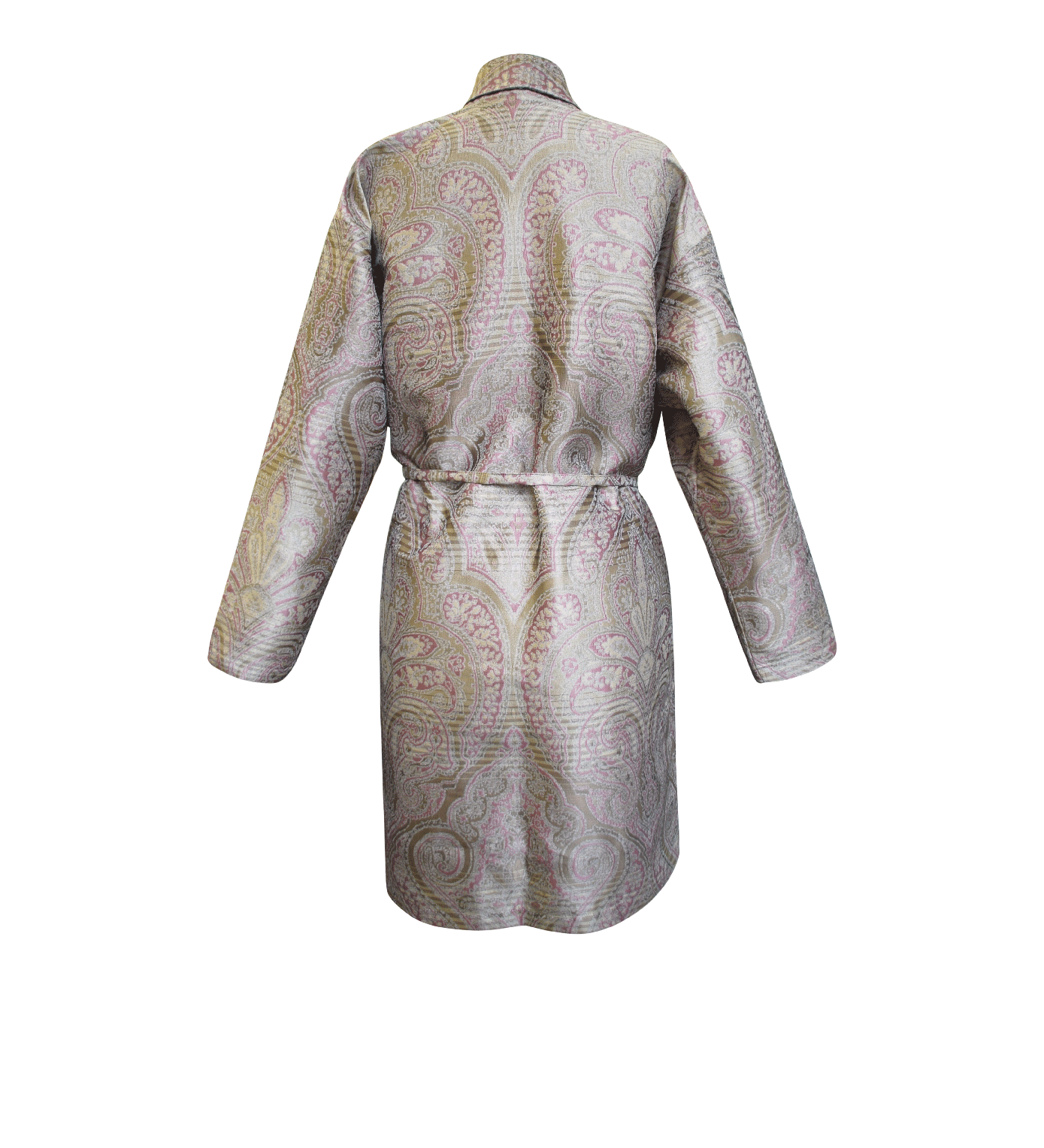 Anekdot womens vegan Dressing Gown Lavender Brocade Beige