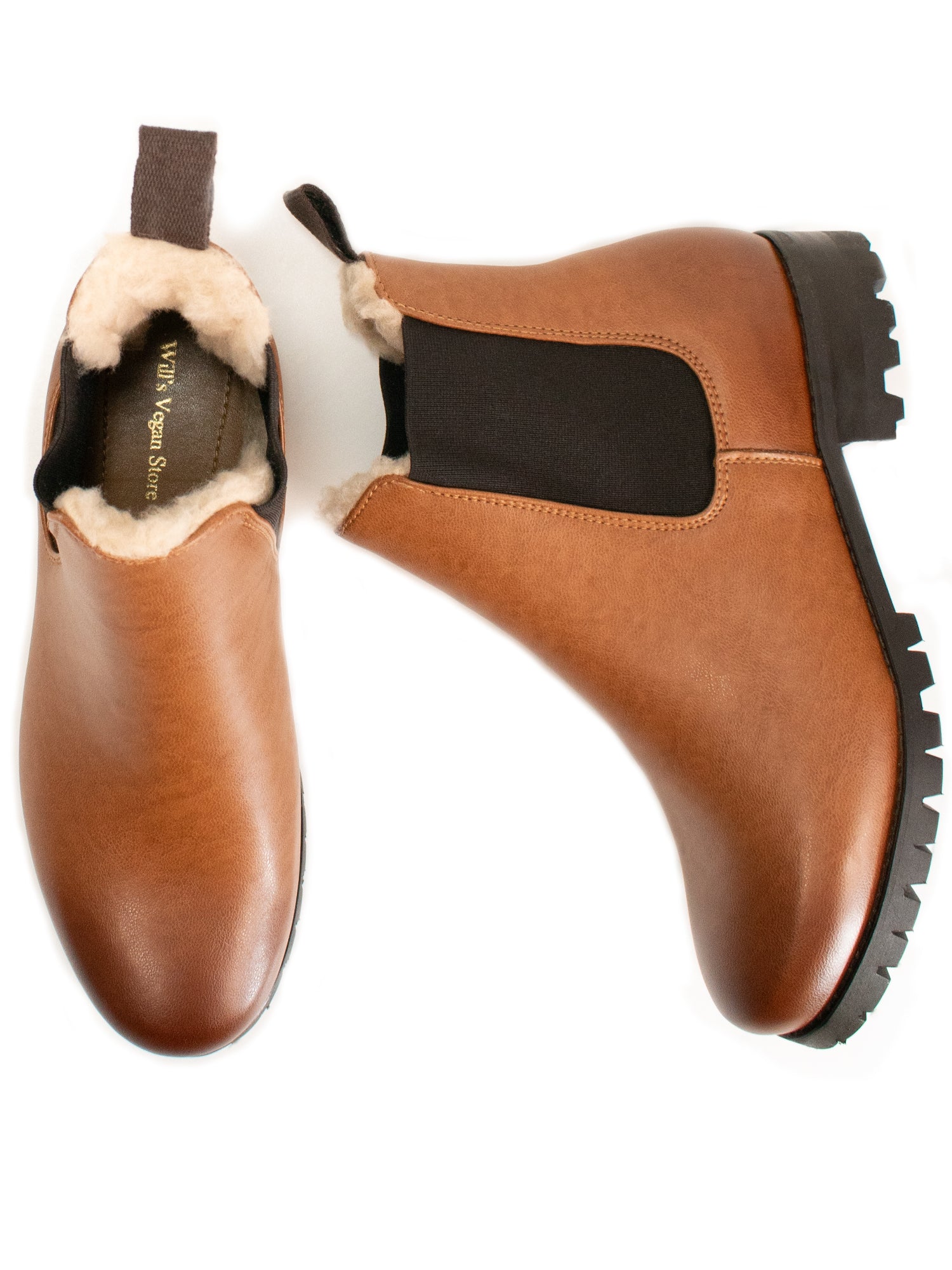 Will's Vegan Store womens vegan Chelsea Boots Women Luxe Insulated Brown