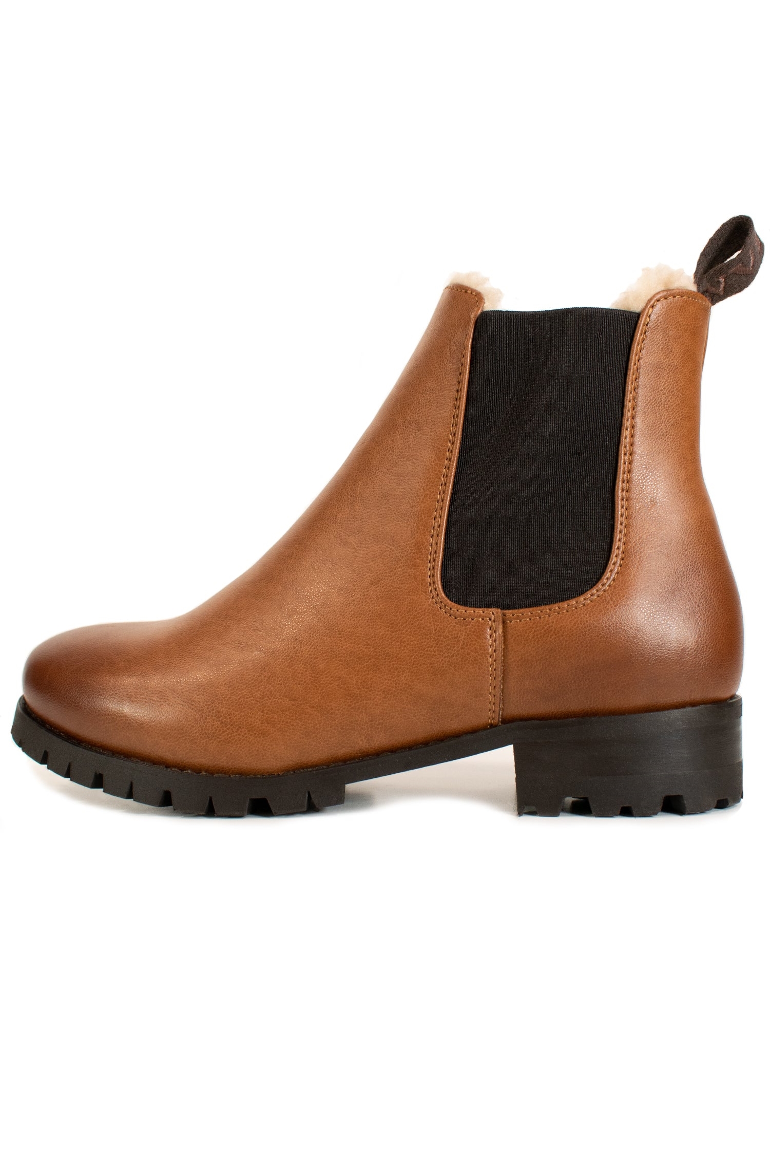 Image of Will's Vegan Store dames vegan Chelsea Boots Dames Luxe GeÃ¯soleerd Bruin