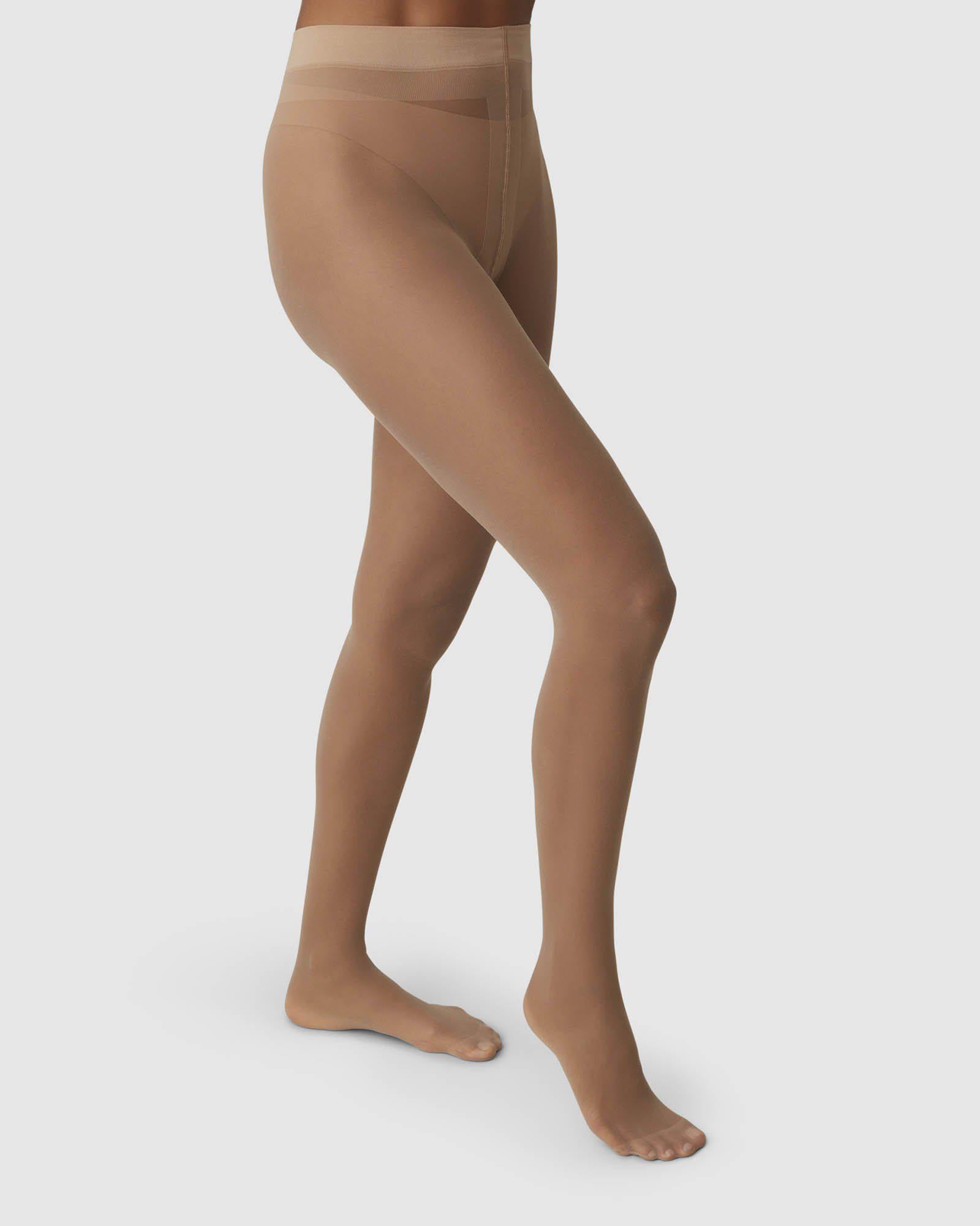 Swedish Stockings womens vegan Tights 2-Pack Elin Premium Beige Medium