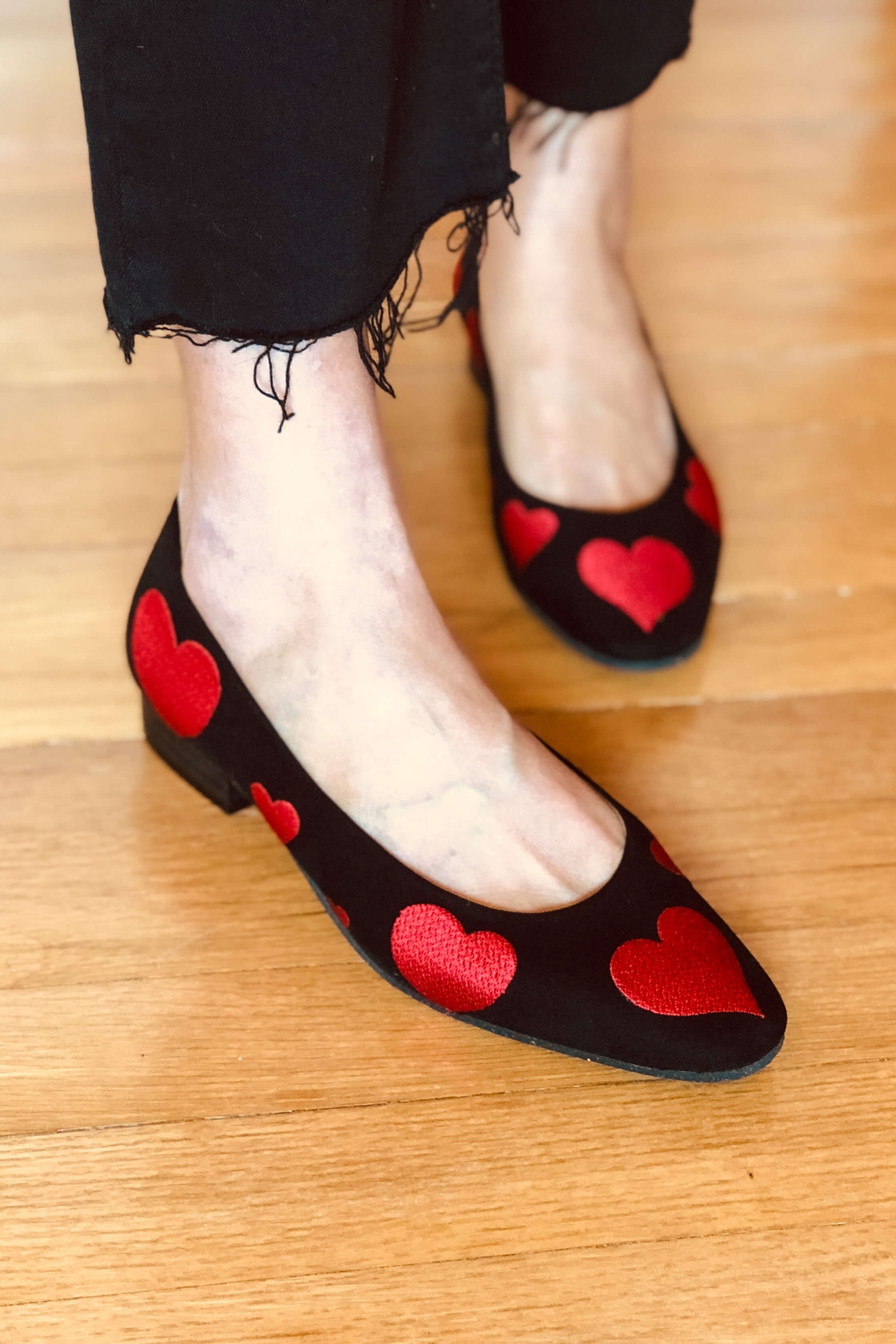 Momoc Damen vegan Wohnungen Rotes Herz