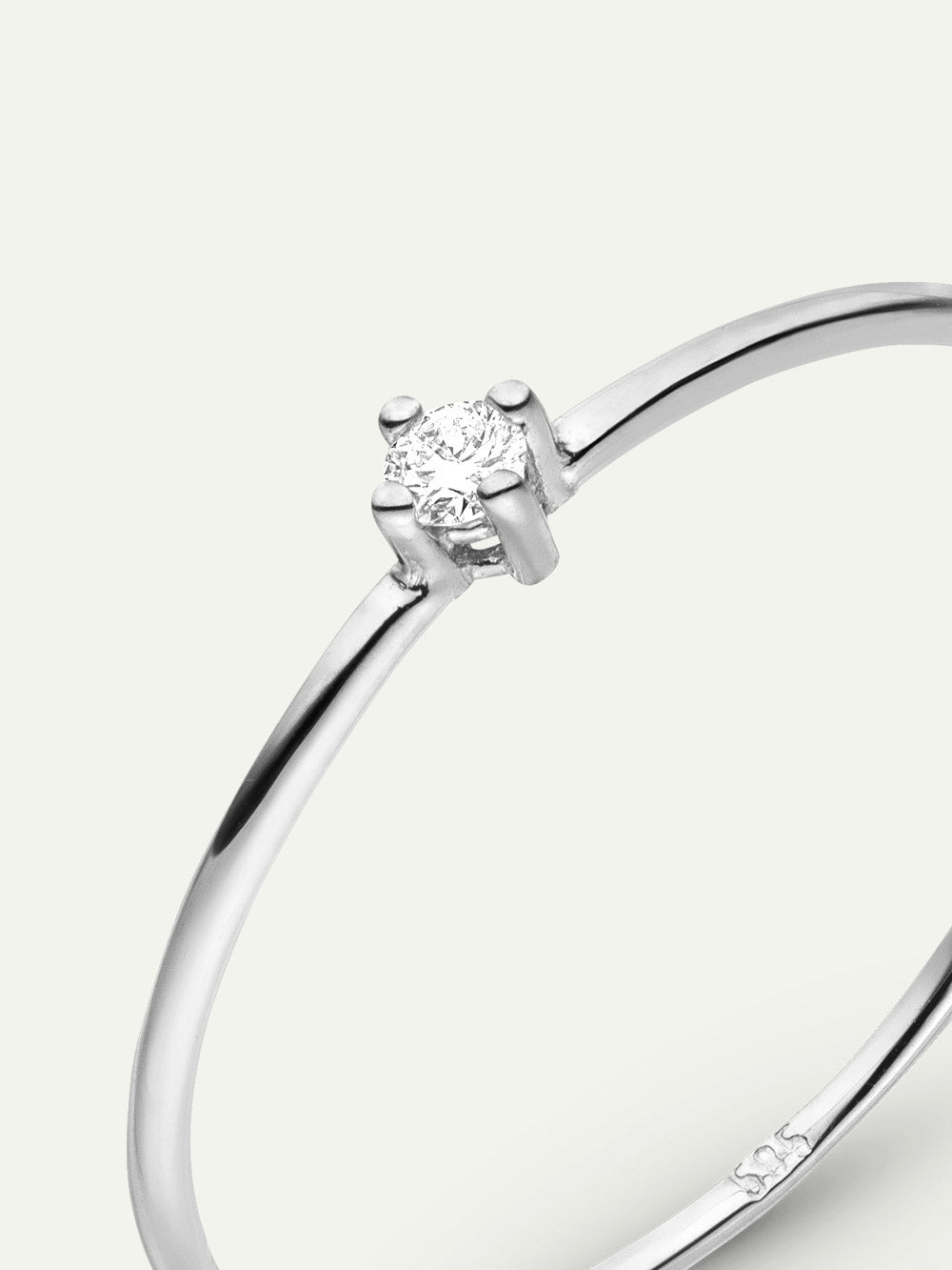 Dear Darling Berlin womens vegan Ring The Icon Diamond 14k Real Gold 14k White Gold