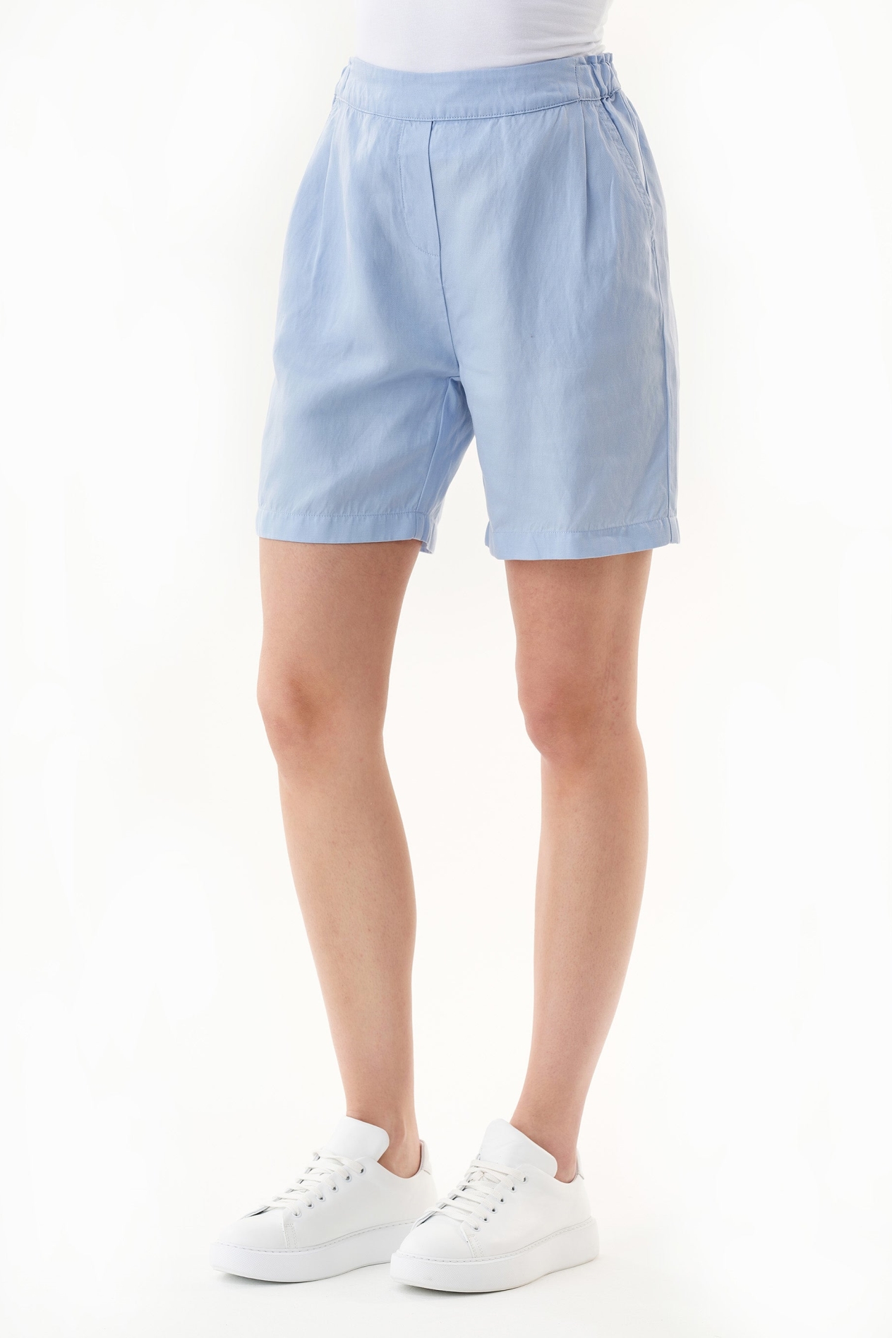 ORGANICATION Damen vegan Kurze Hose Indigoblau