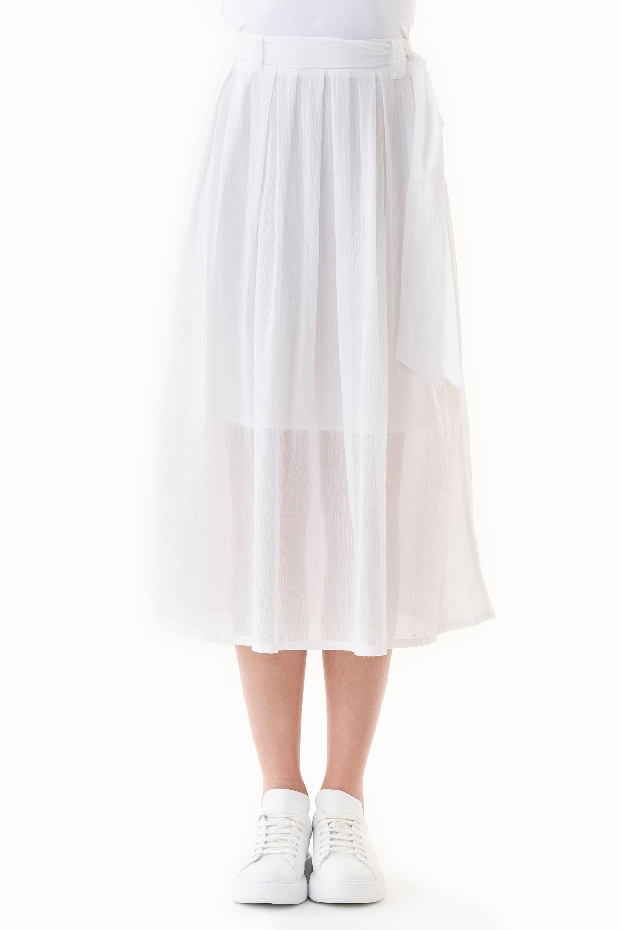 Image of ORGANICATION dames vegan Voile Rok Wit
