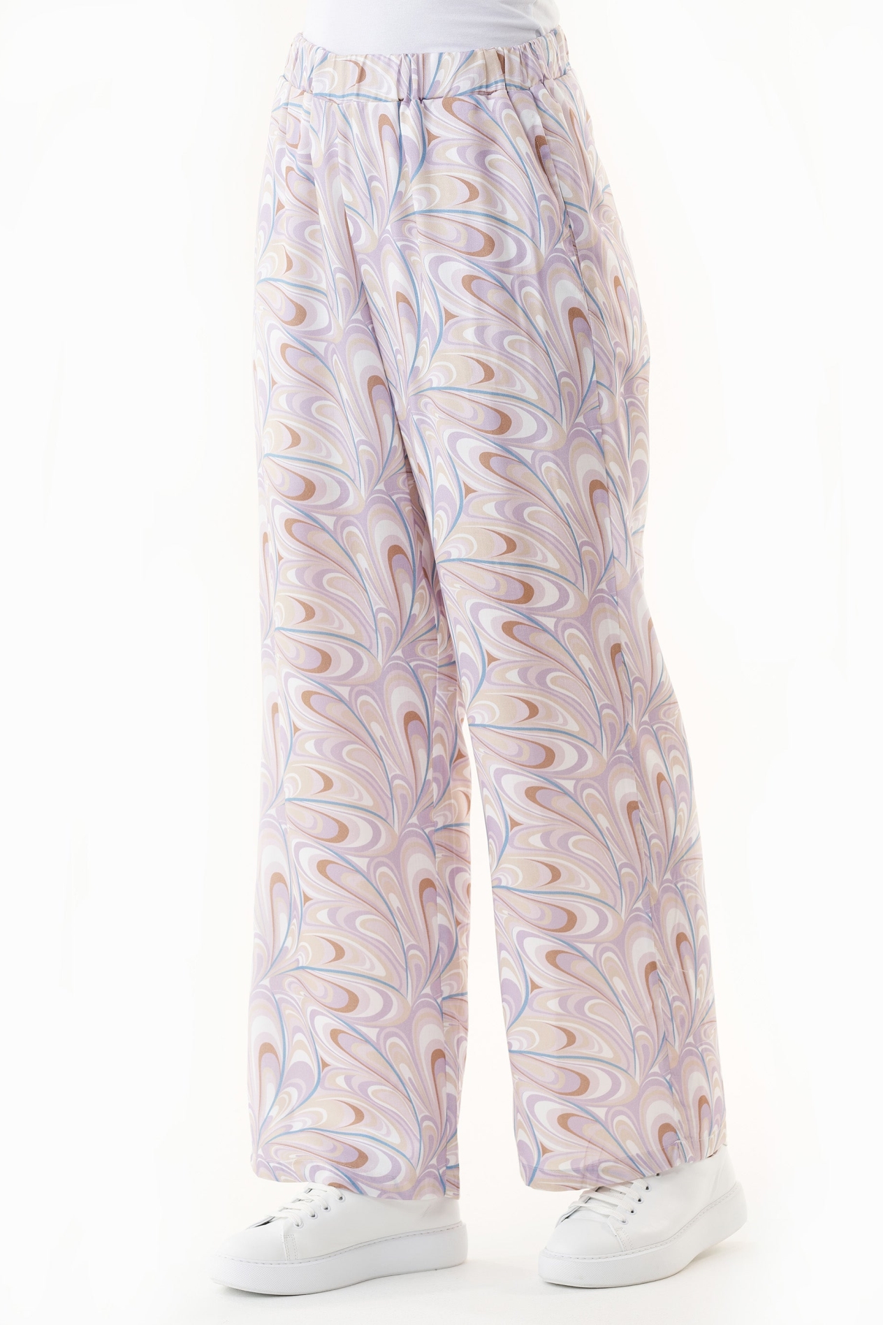 ORGANICATION Damen vegan Hose Waves Lavendel