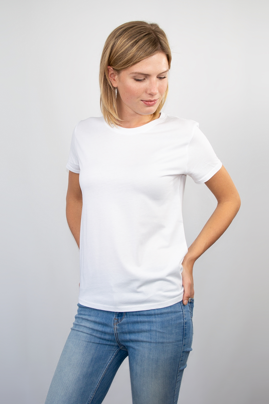 Honest Basics womens vegan T-Shirt Classic White