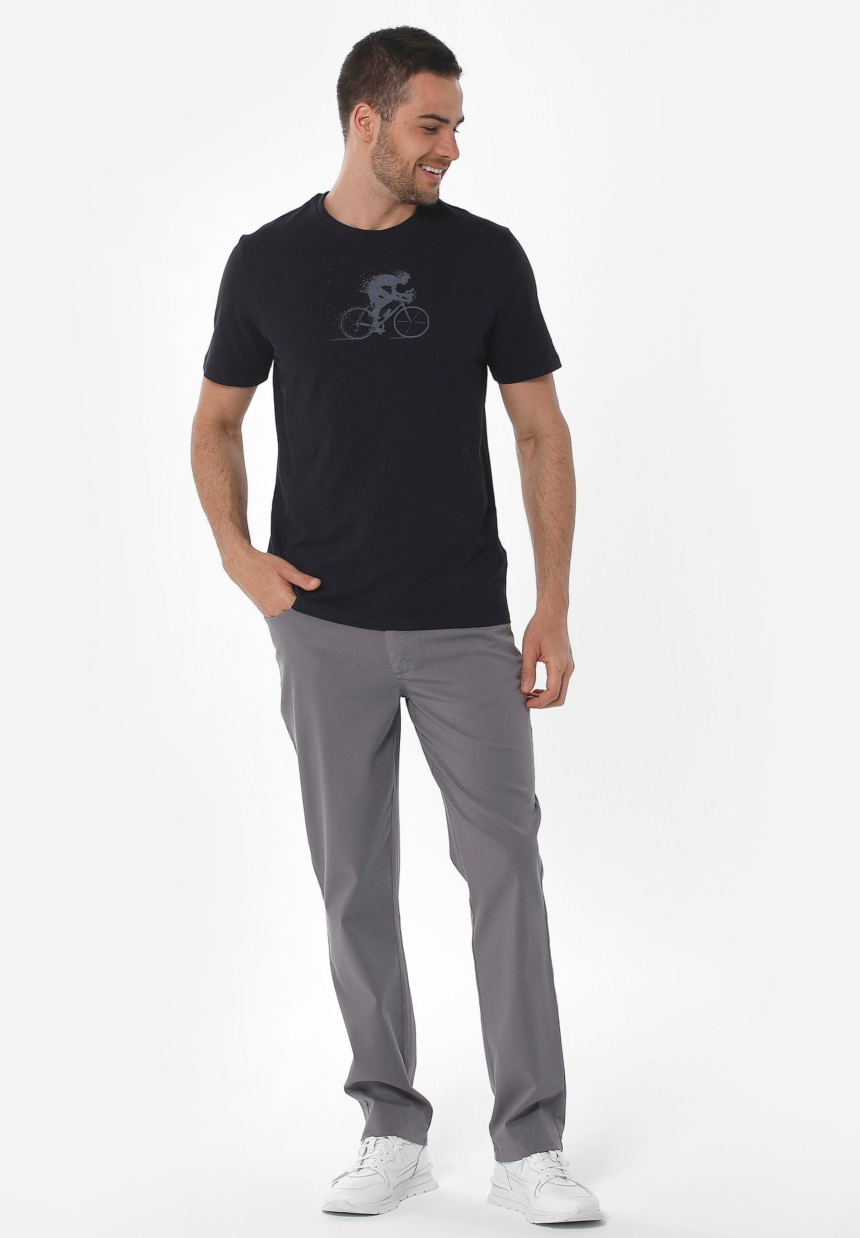 ORGANICATION men vegan Pants Five Pocket Shadow Grey
