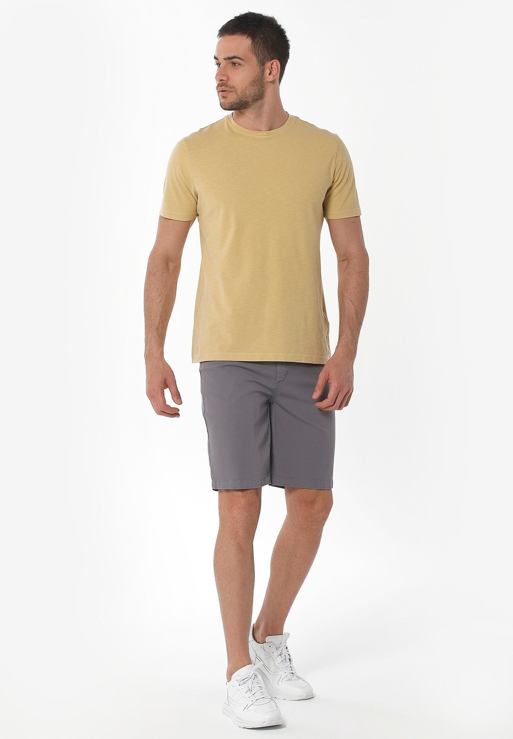 71536 - Herren vegan Shorts Five Pocket Shadow Grau