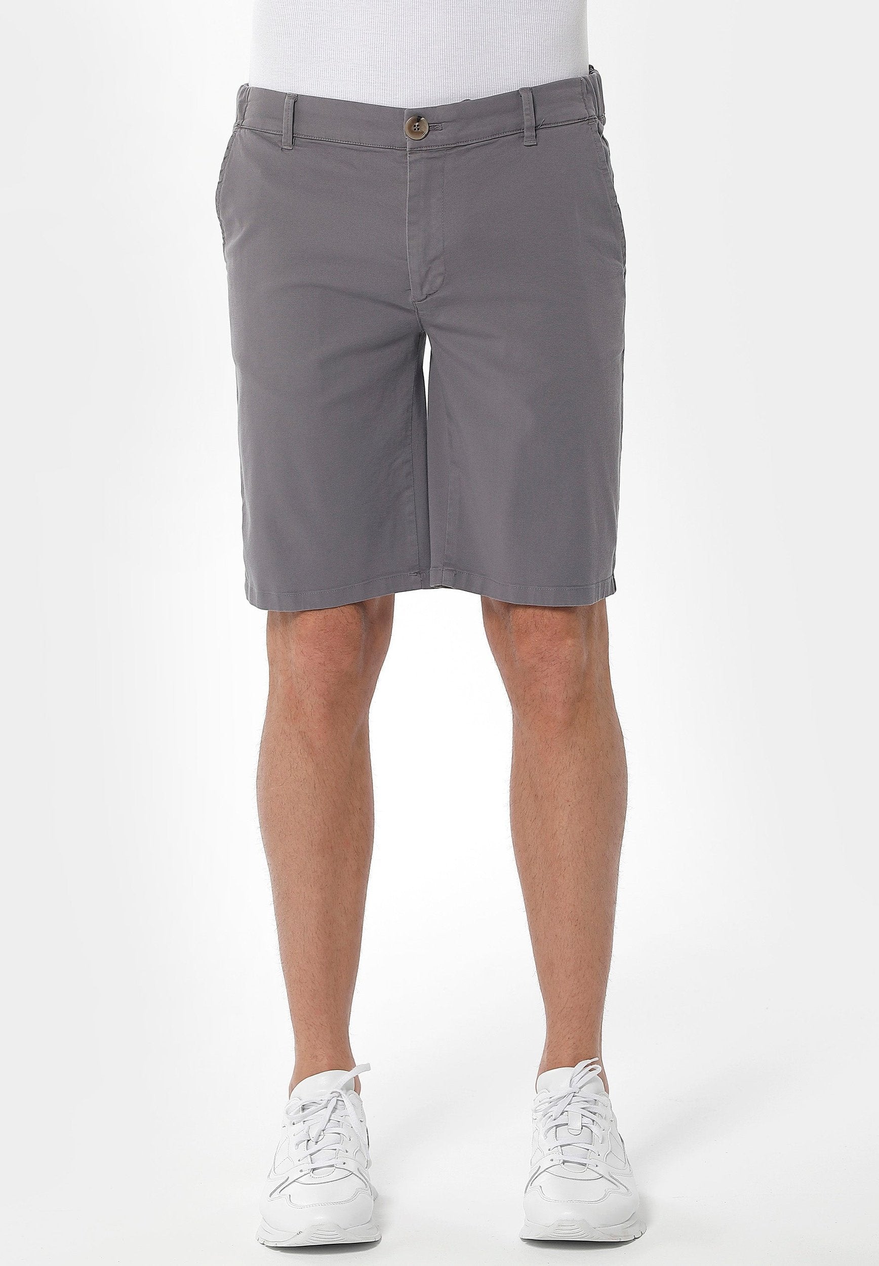 ORGANICATION Chino Shorts Shadow Grey