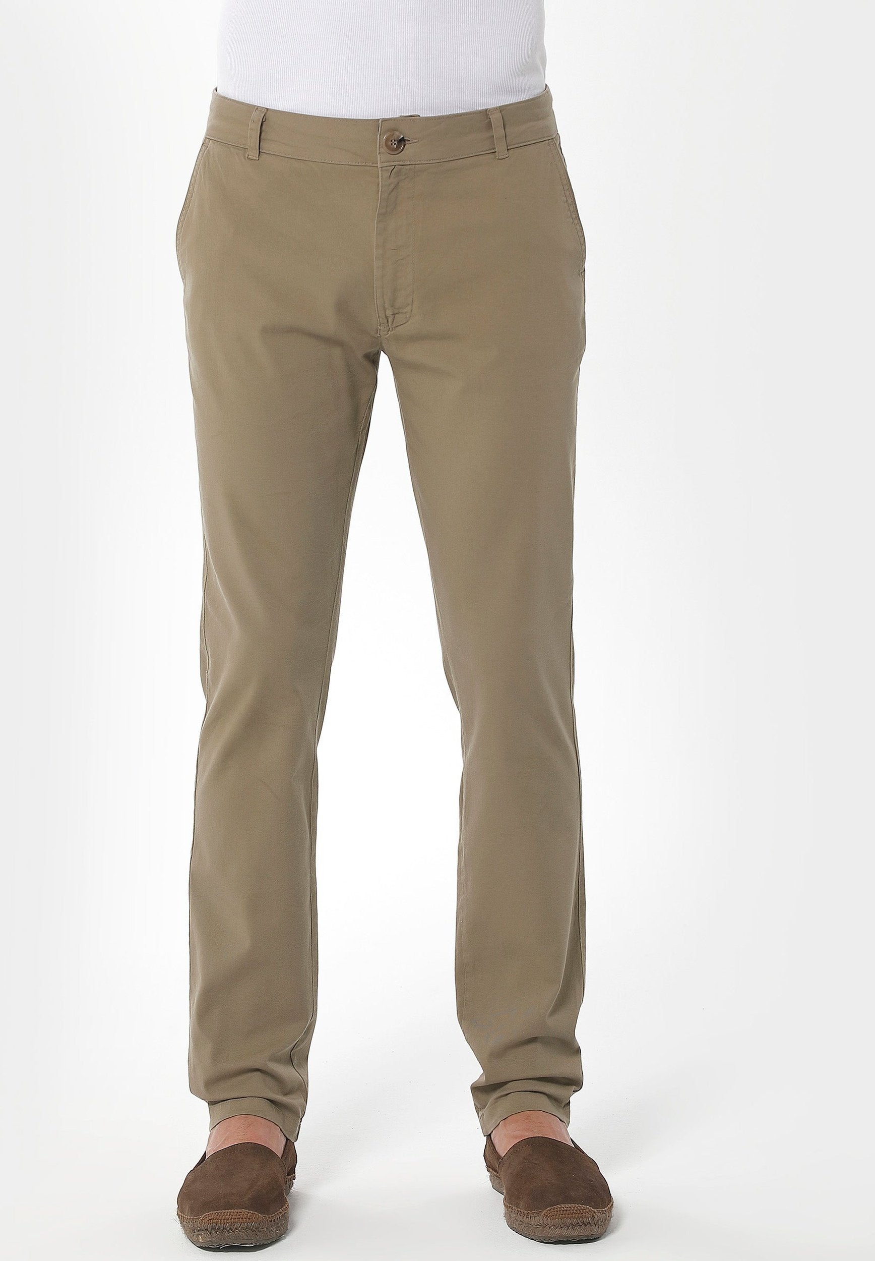 ORGANICATION Chino Pants Slim Olive Green