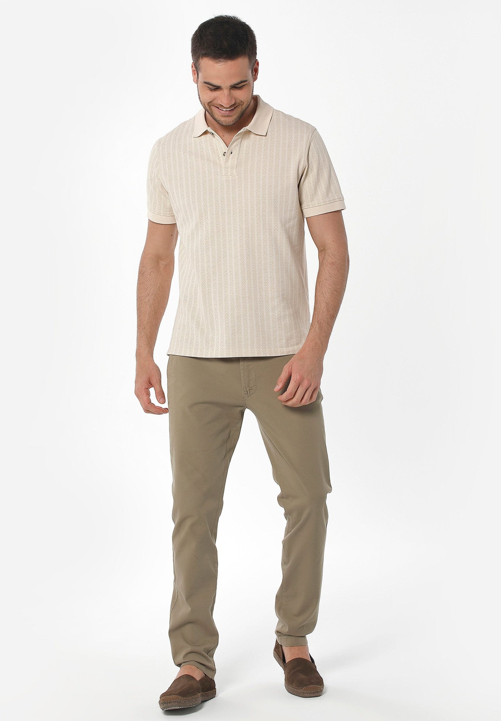 71543 - Herren vegan Chino-Hose Slim Olivgrün 71543 - Herren vegan Chino-Hose Slim Olivgrün