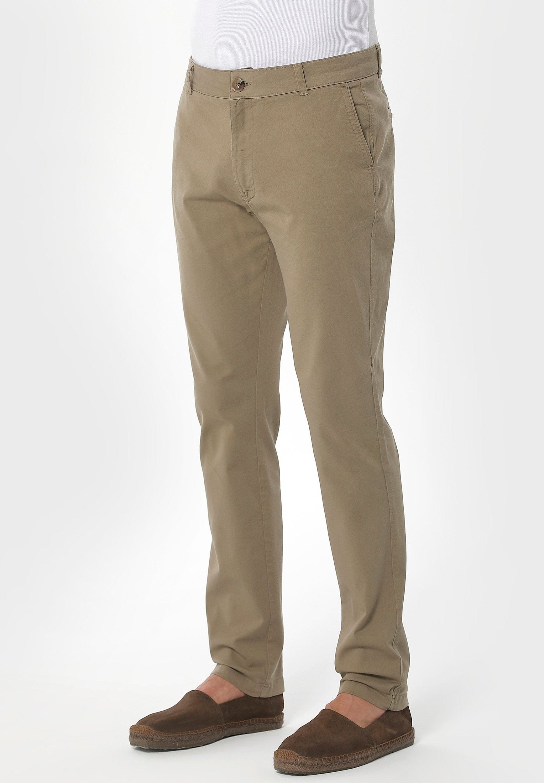 ORGANICATION Chino Pants Slim Olive Green