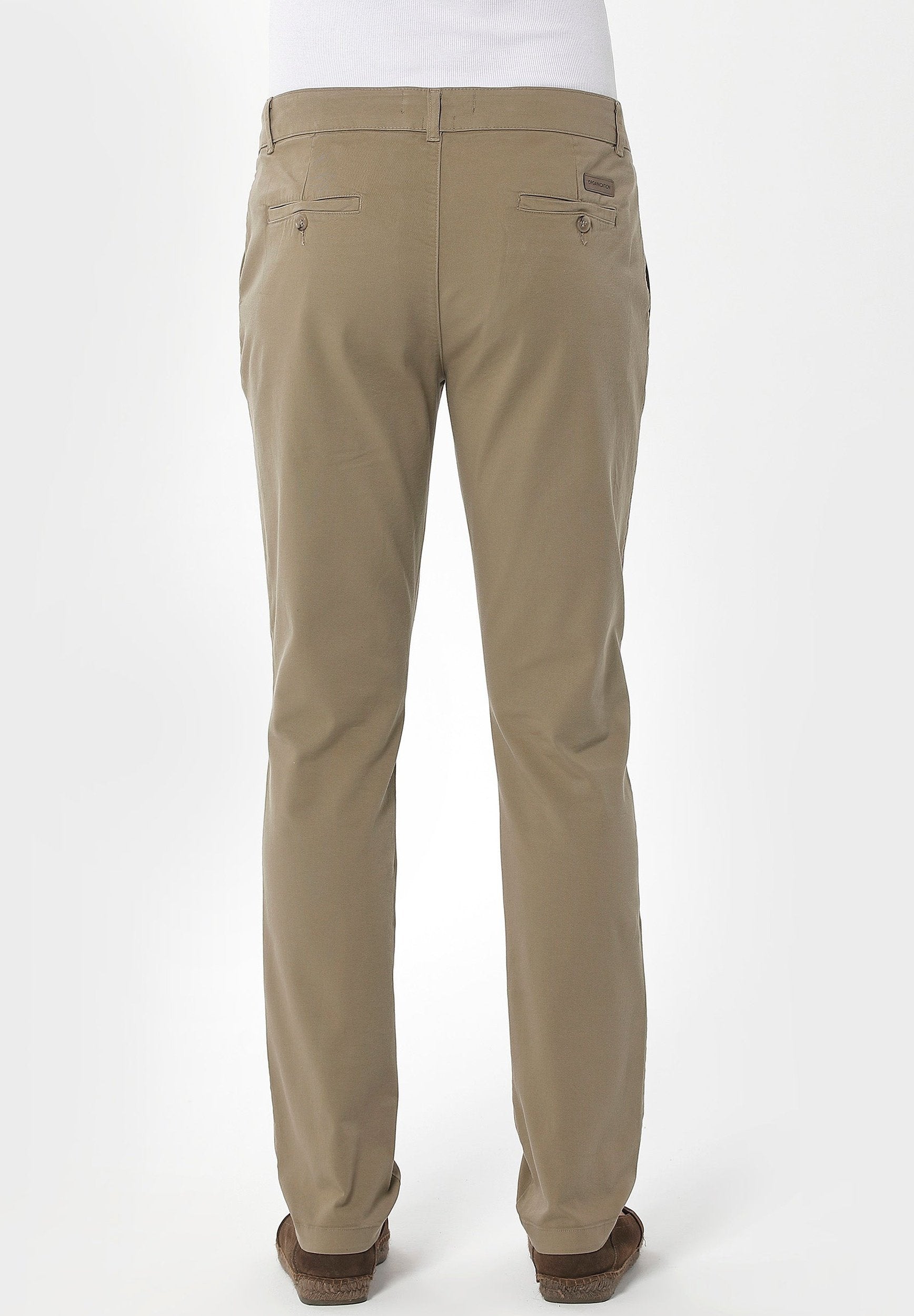 ORGANICATION Chino Pants Slim Olive Green