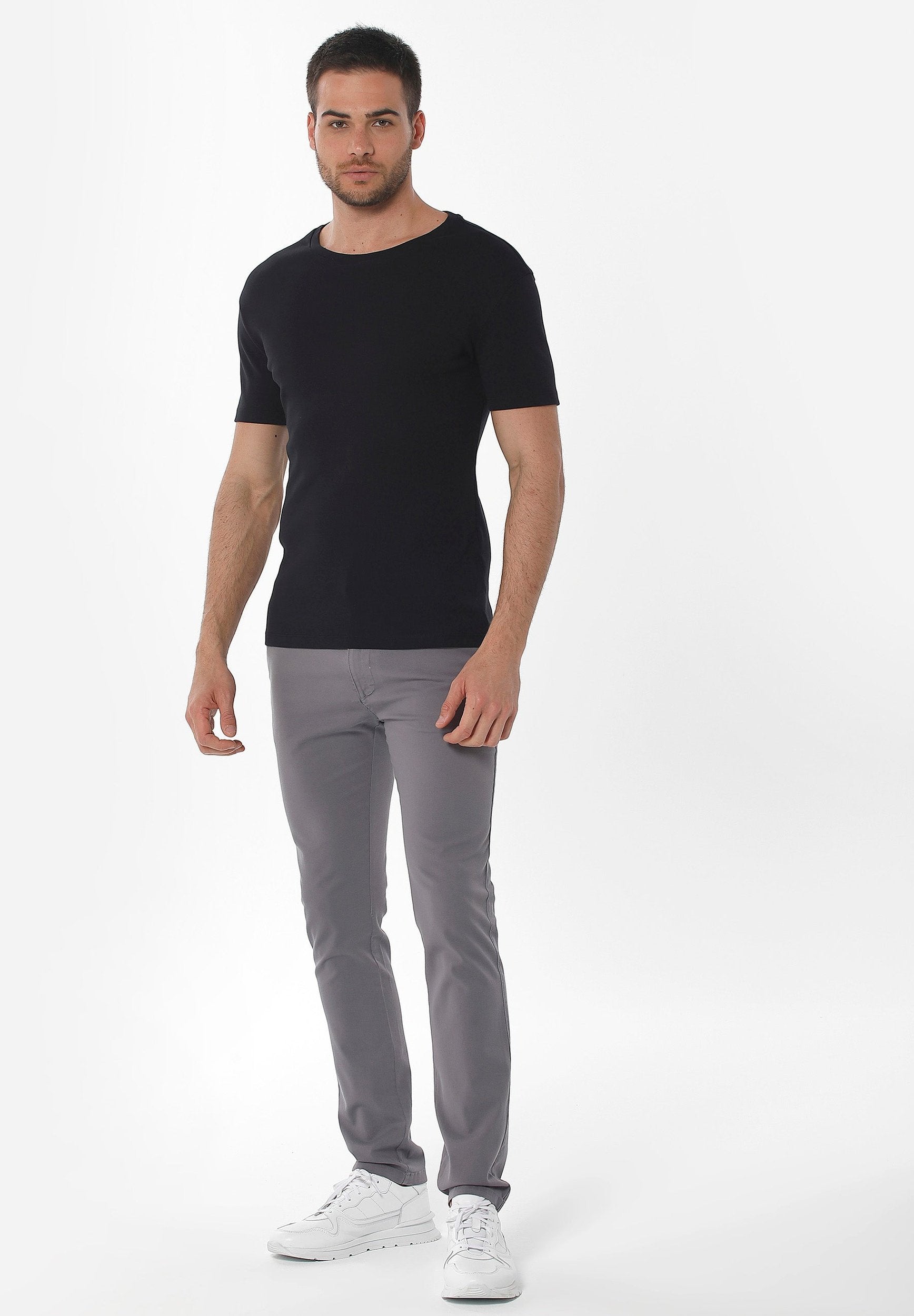 ORGANICATION men vegan Chino Pants Slim Shadow Grey