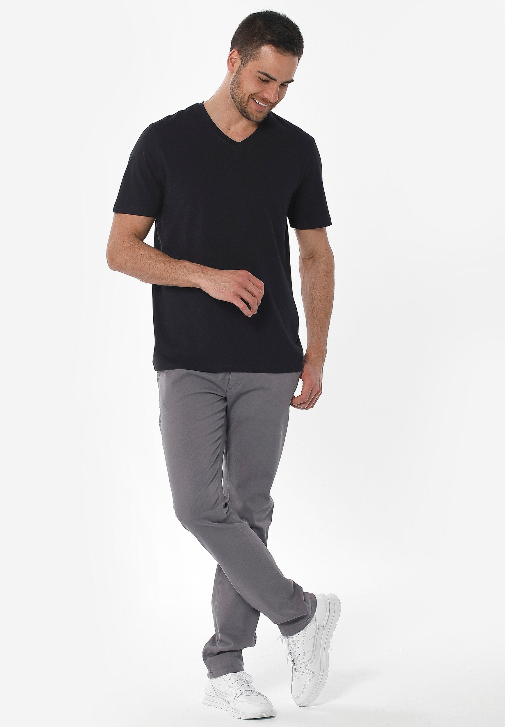 ORGANICATION men vegan Chino Pants Shadow Grey