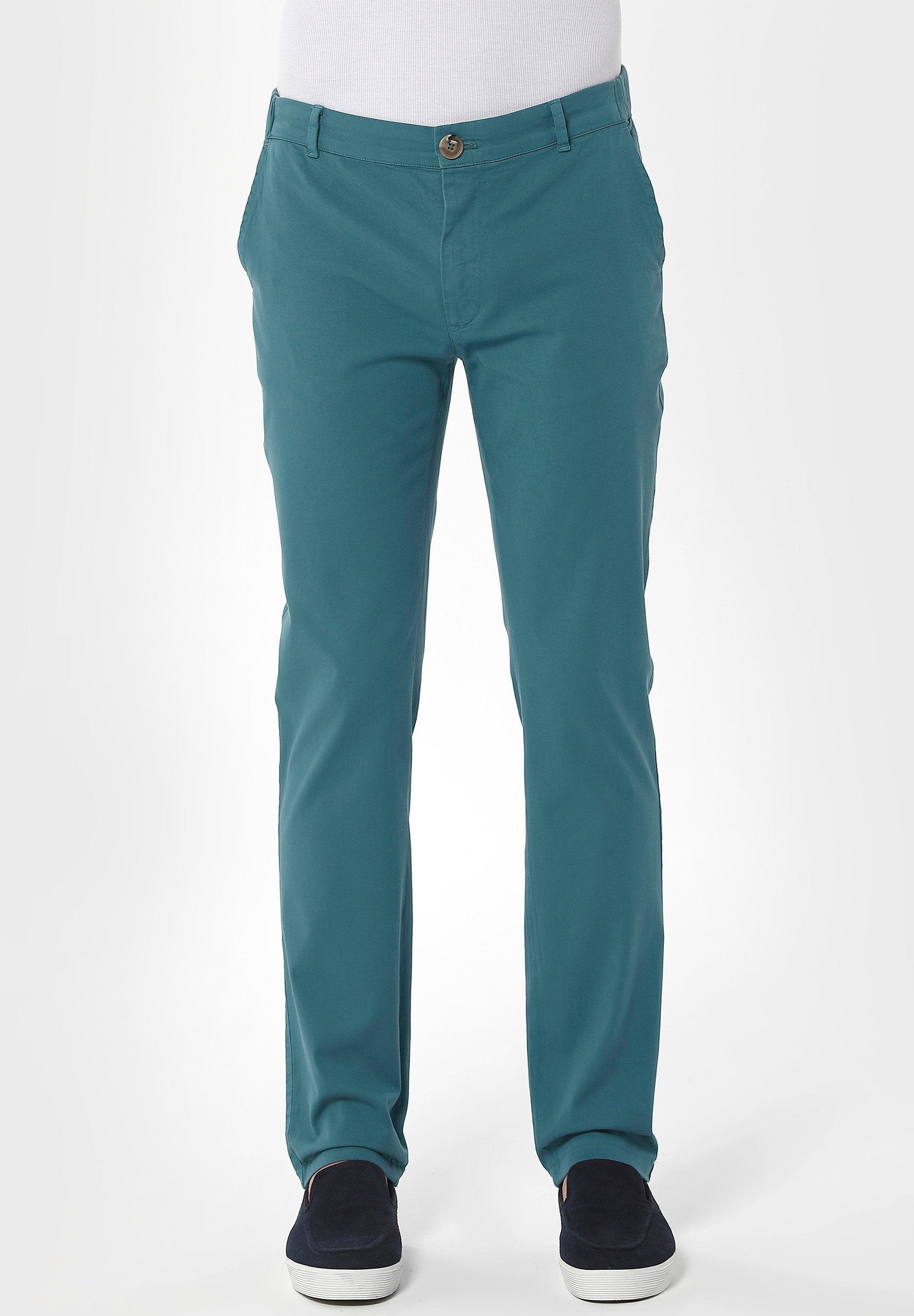 ORGANICATION Chino Pants Petrol Green