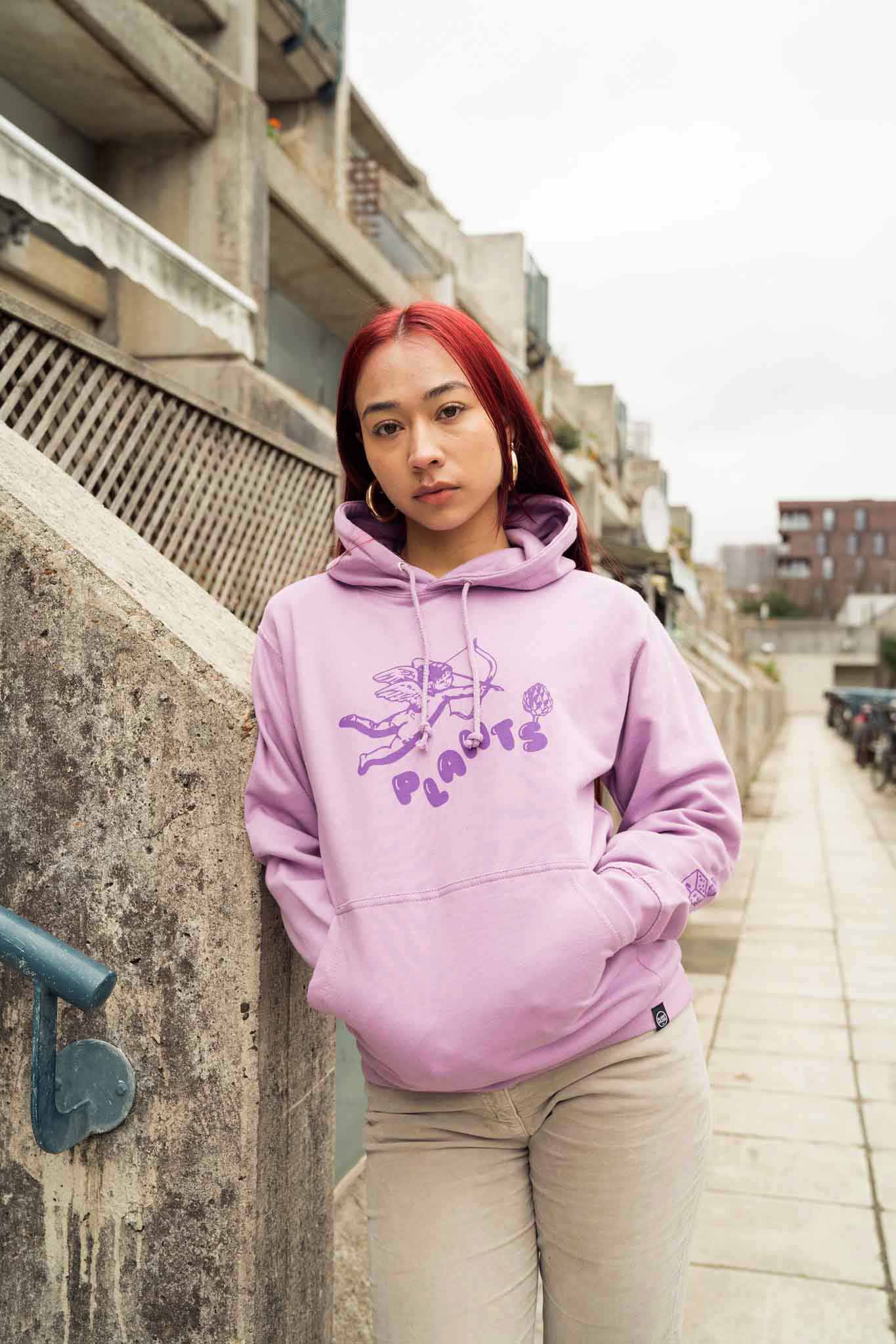 71703 - Damen vegan Hoodie Heavenly Lavendel Lila