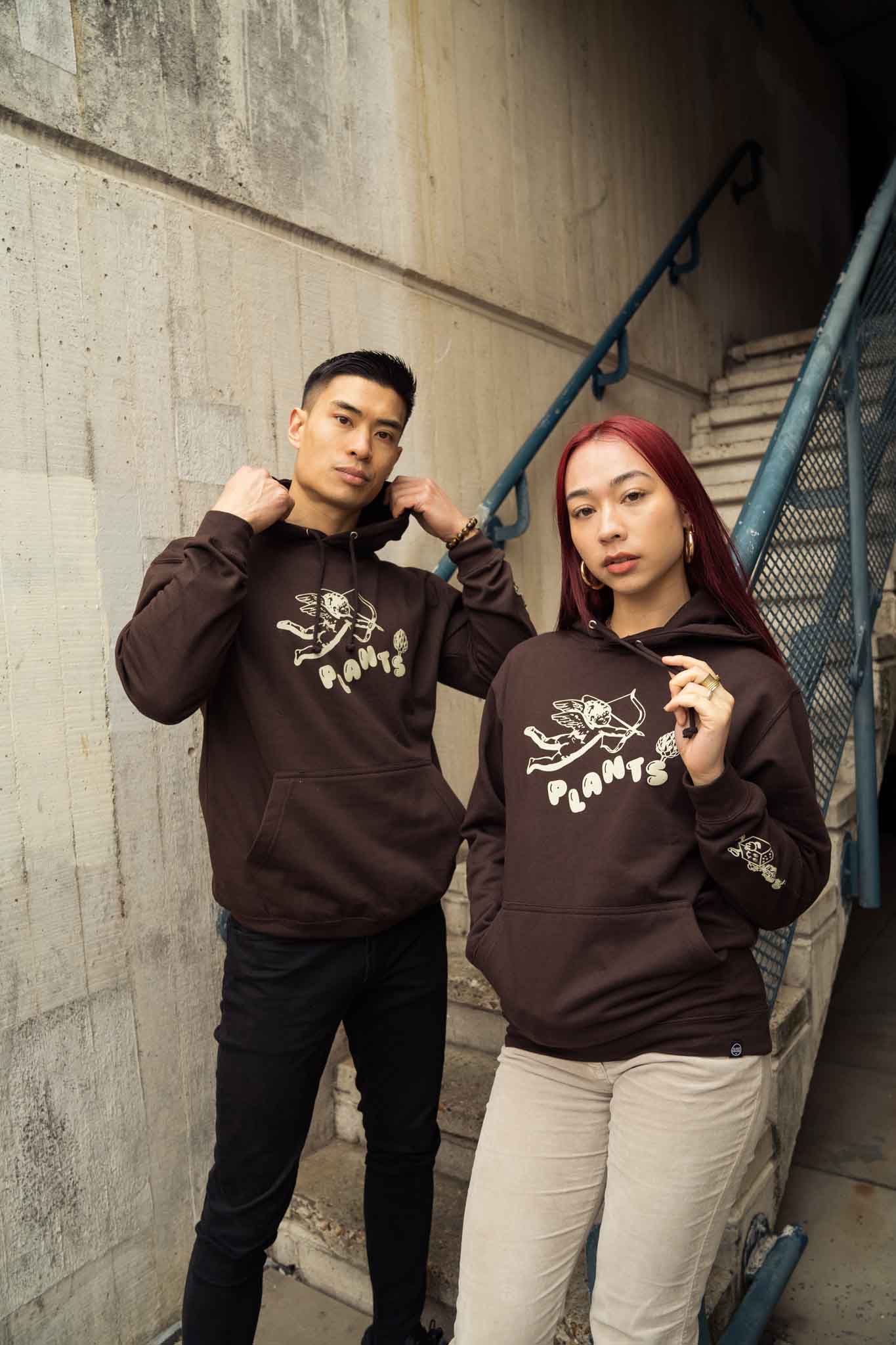 Plant Faced Clothing womens vegan Hoodie Heavenly Deep Chocolate Brown