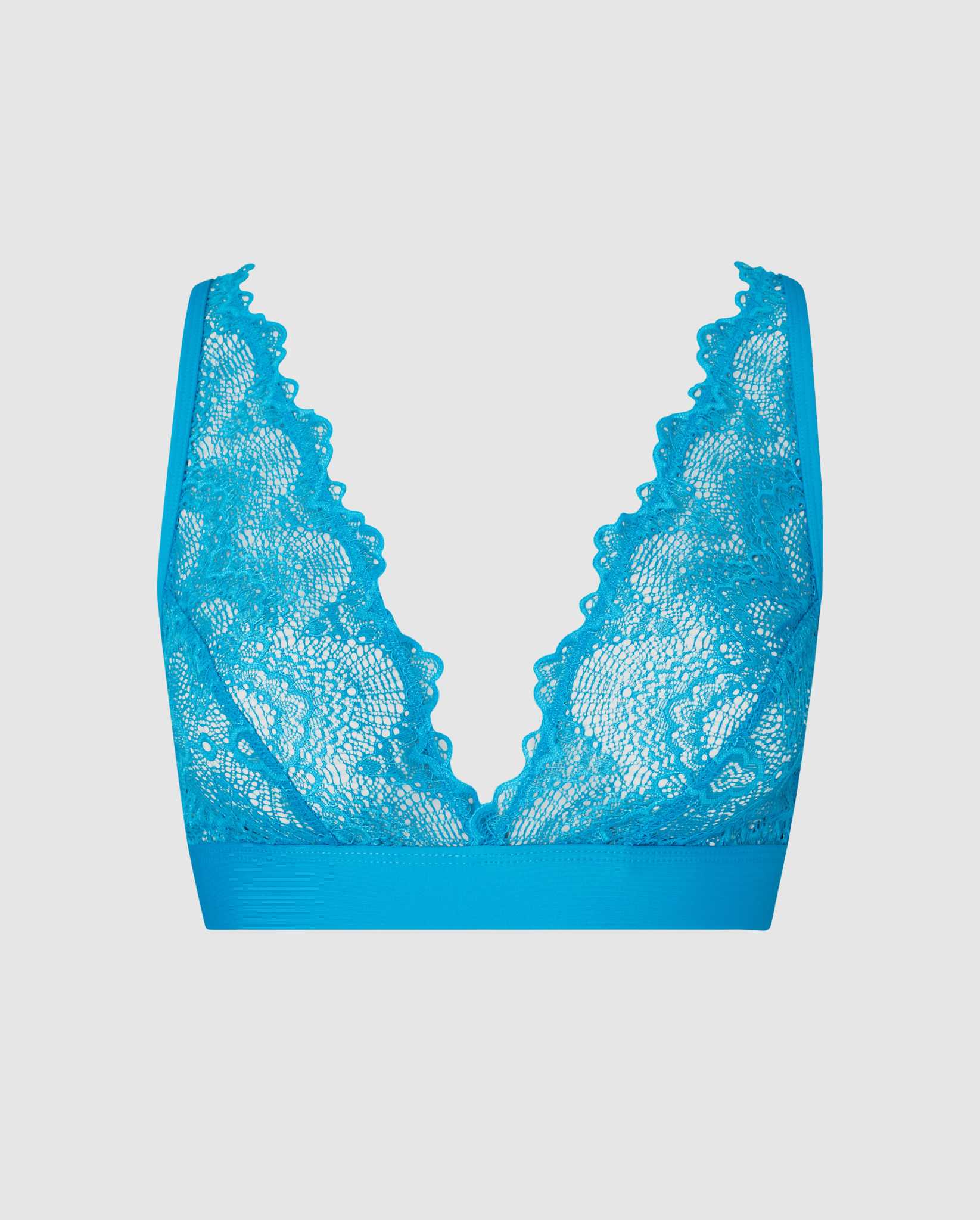 71840 - Damen vegan Bralette Plunge Electric Blue