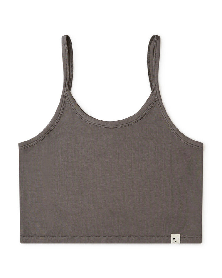 MATONA womens vegan Crop Top Basic Graphite Grey