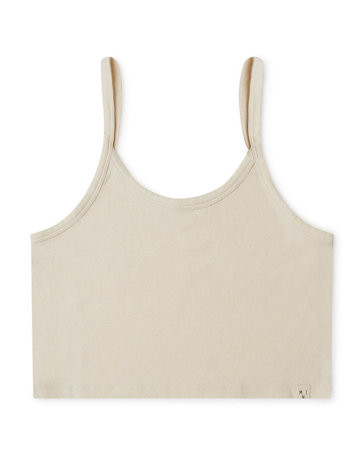 MATONA womens vegan Crop Top Basic Ecru White
