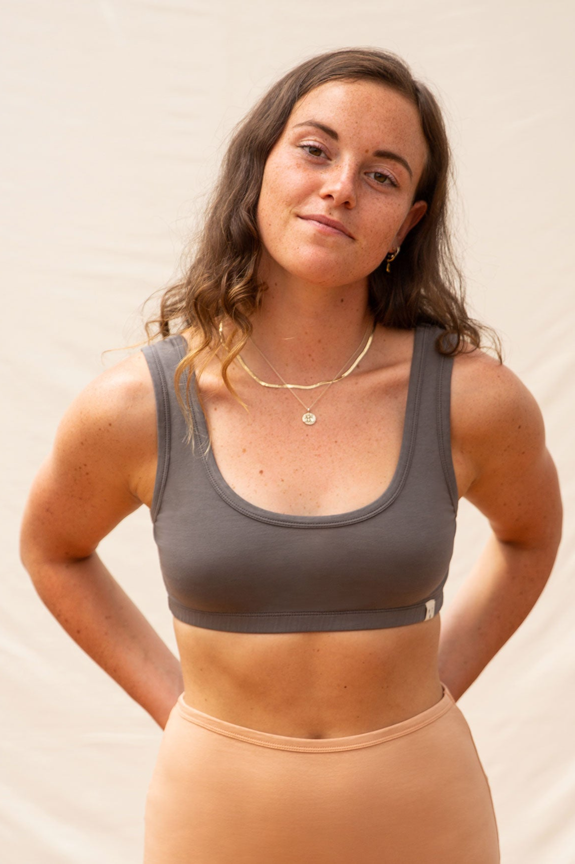 MATONA womens vegan Bra Basic Graphite Grey